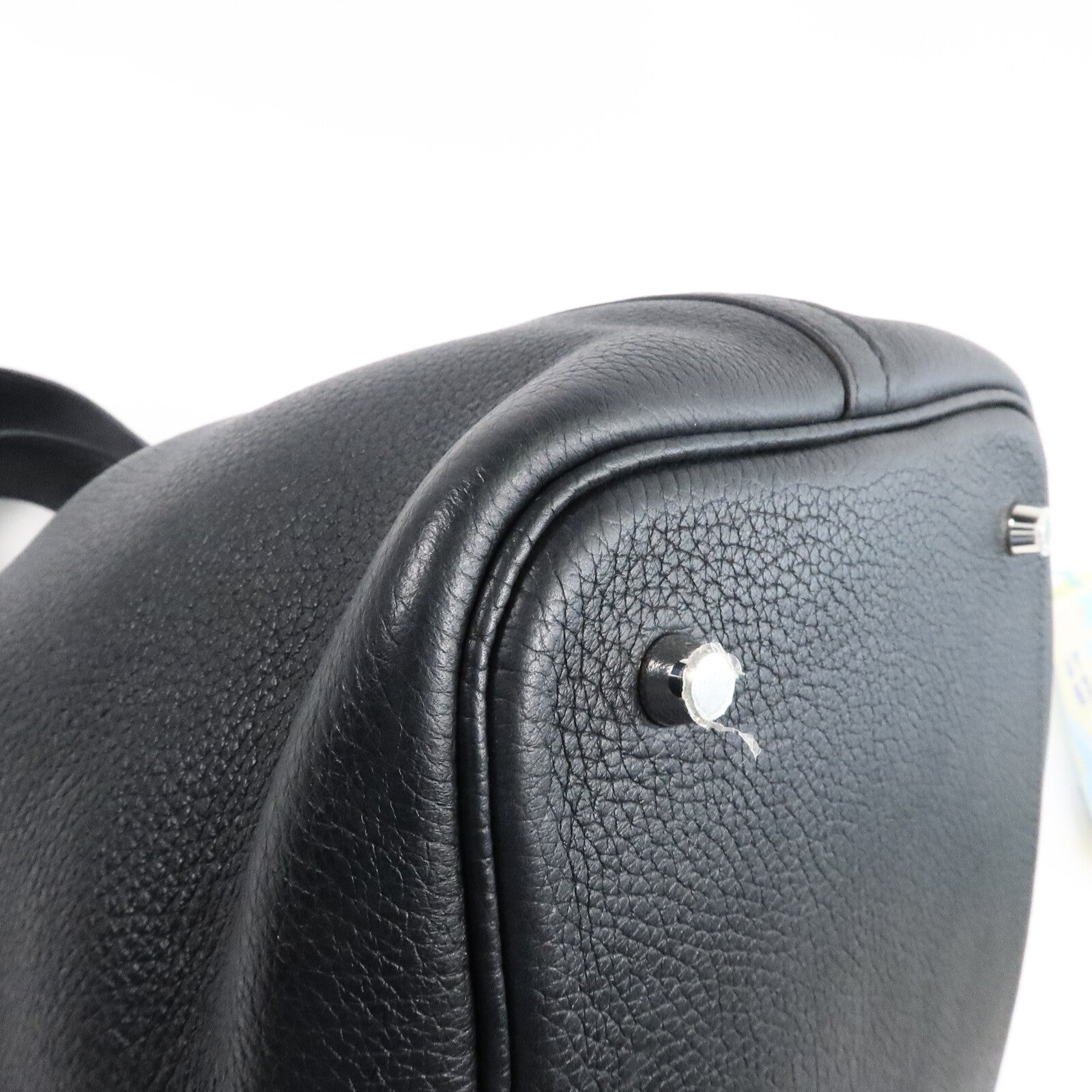 HERMES Clemence皮革 Picotin MM手挽袋Noir