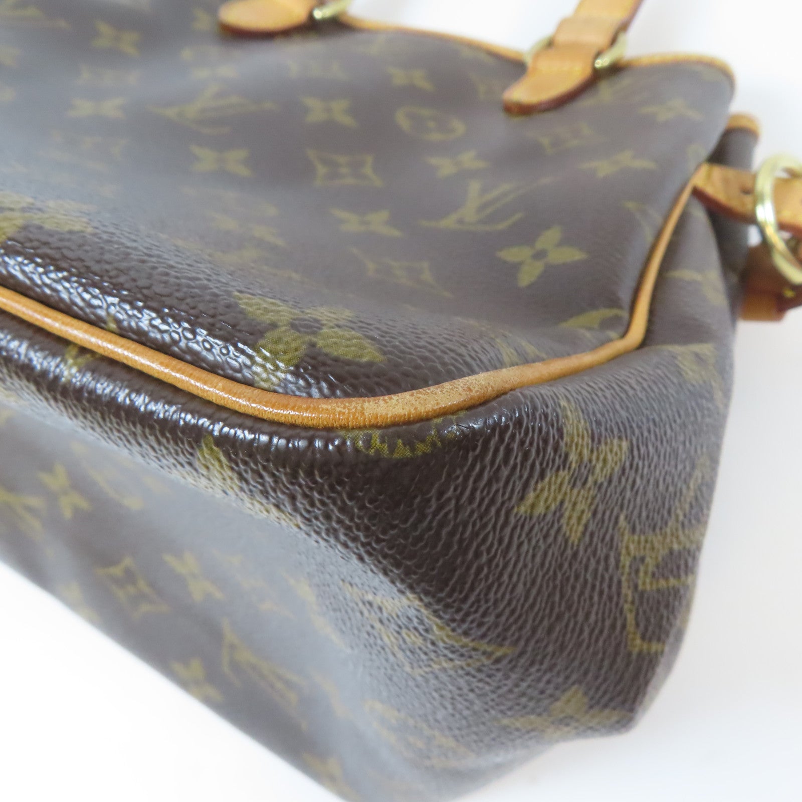 LOUIS VUITTON Monogram Batignolles金扣手挽袋啡色