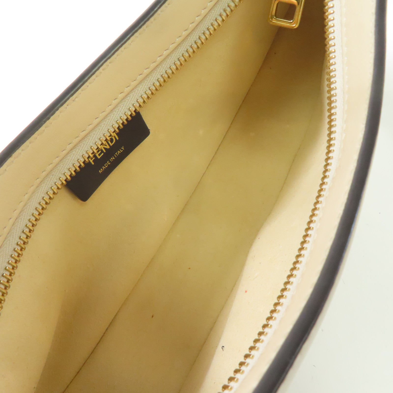 FENDI 牛皮皮革O'Lock Swing金扣手挽肩背兩用袋亮珊瑚色