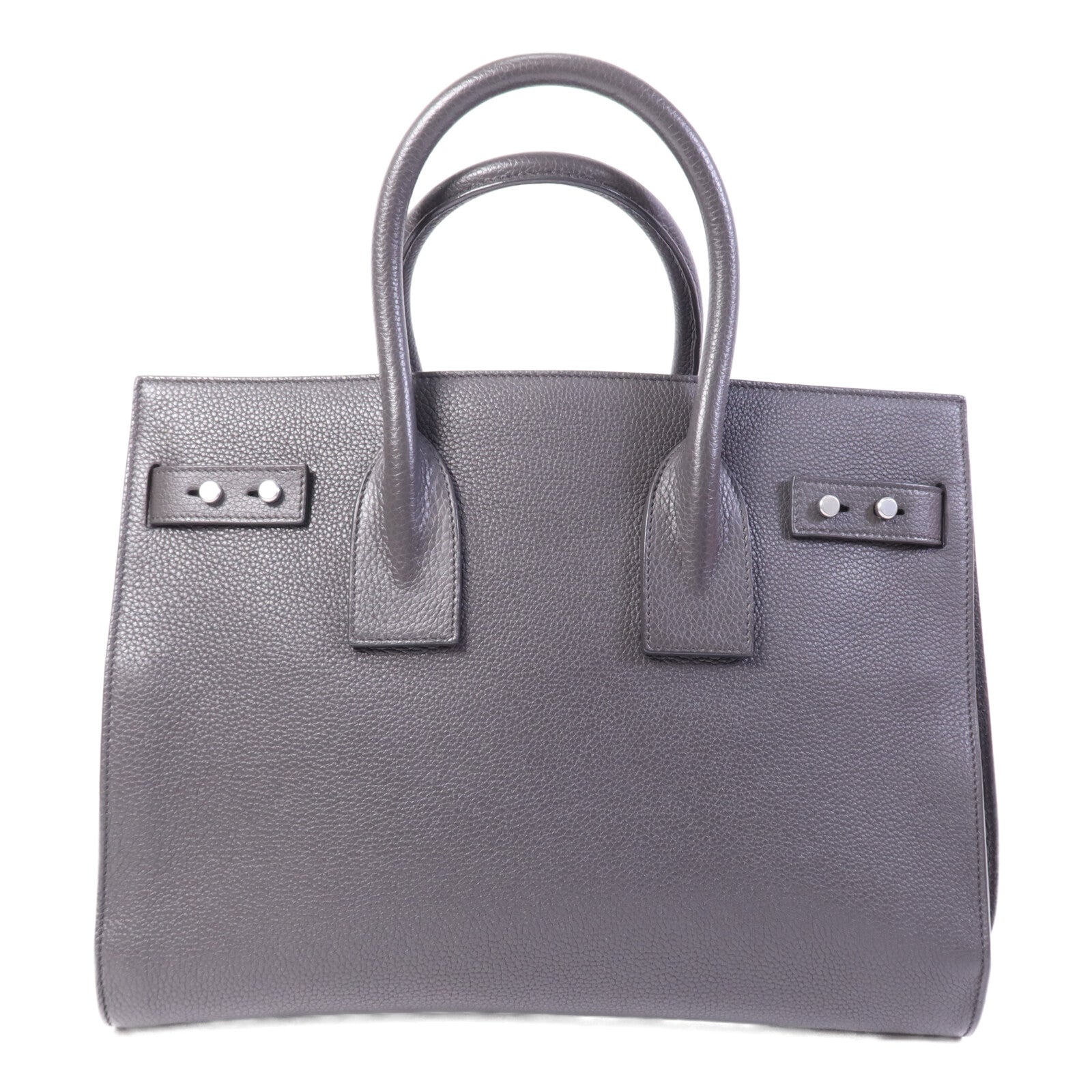 SAINT LAURENT 牛皮皮革Sac De Jour銀扣手挽肩背兩用袋