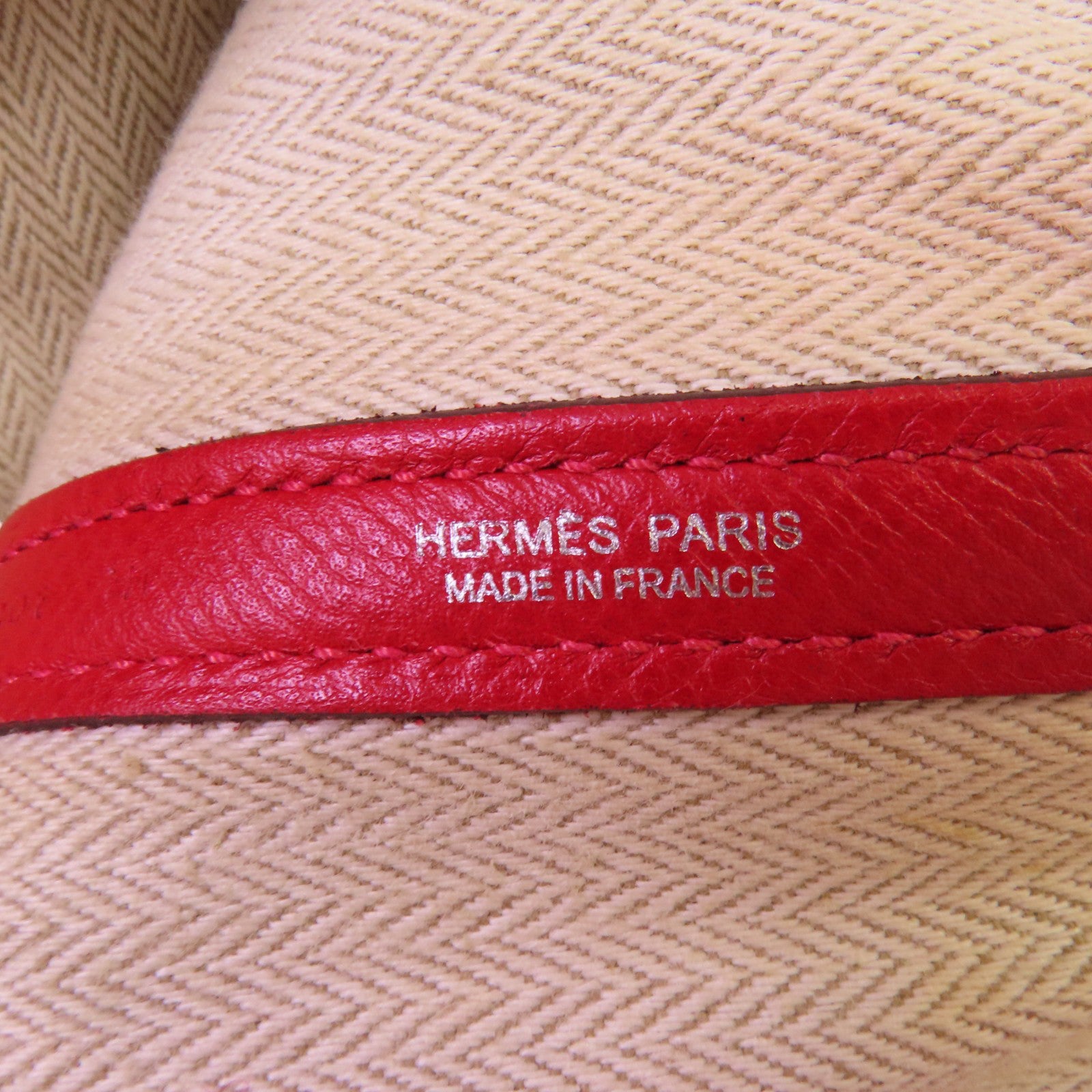 HERMES Epsom皮革Garden Party PM銀扣手挽袋