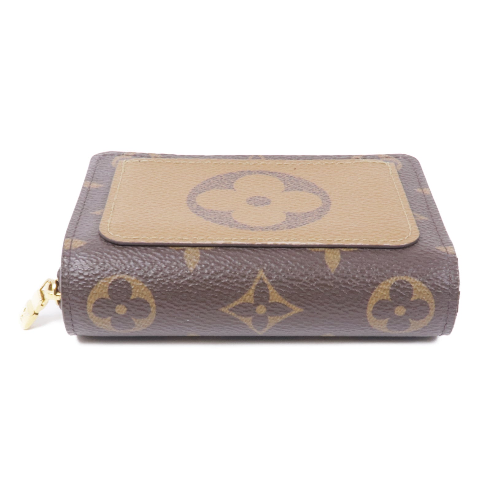 LOUIS VUITTON Monogram Giant Reverse Lou Wallet金扣錢包