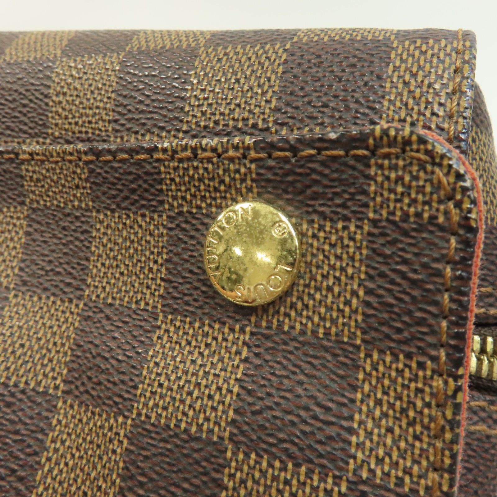 LOUIS VUITTON Damier Naviglio金扣肩背袋啡色