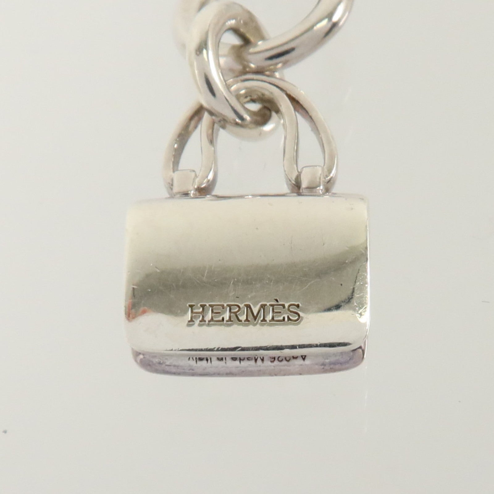 HERMES 925純銀Amulettes Constance銀扣項鏈
