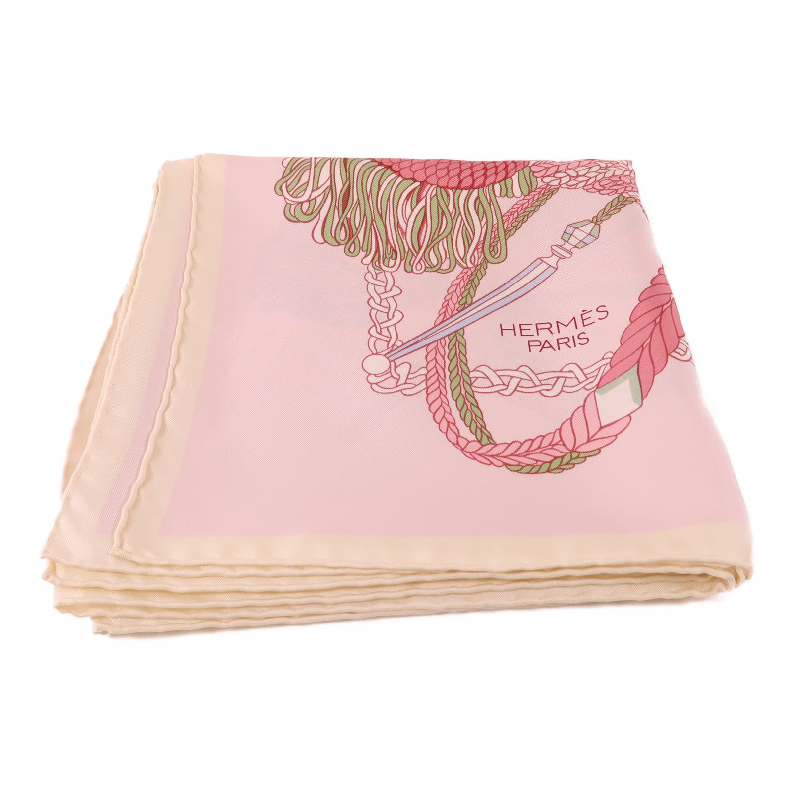HERMES Scarf Scarves Silk Pink/Multicolor