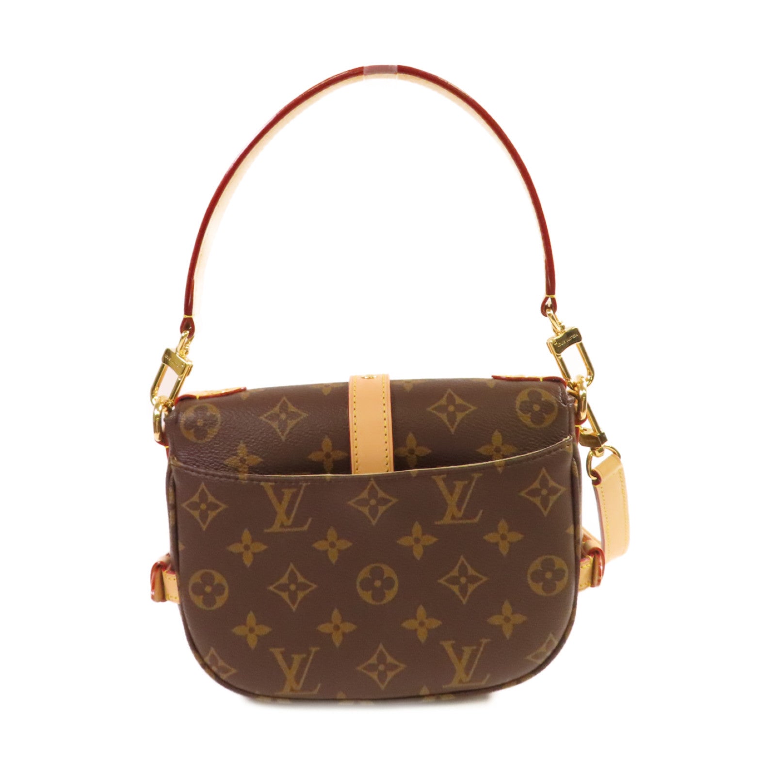 LOUIS VUITTON Monogram Saumur BB 2Way Shoulder Bag金扣手挽肩背兩用袋啡色