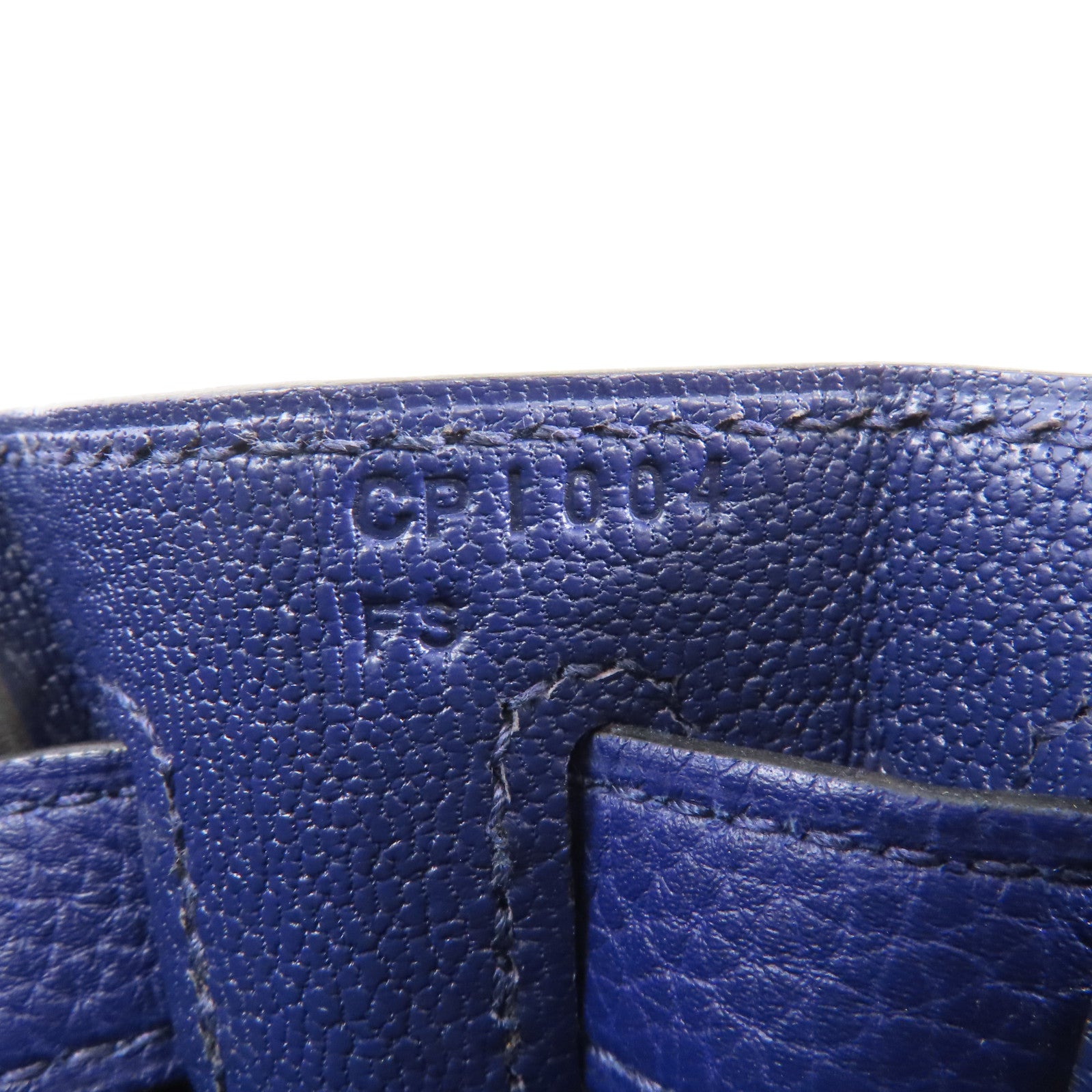 HERMES Togo皮革Kelly 28金扣手挽肩背兩用袋Blue Encre藍色