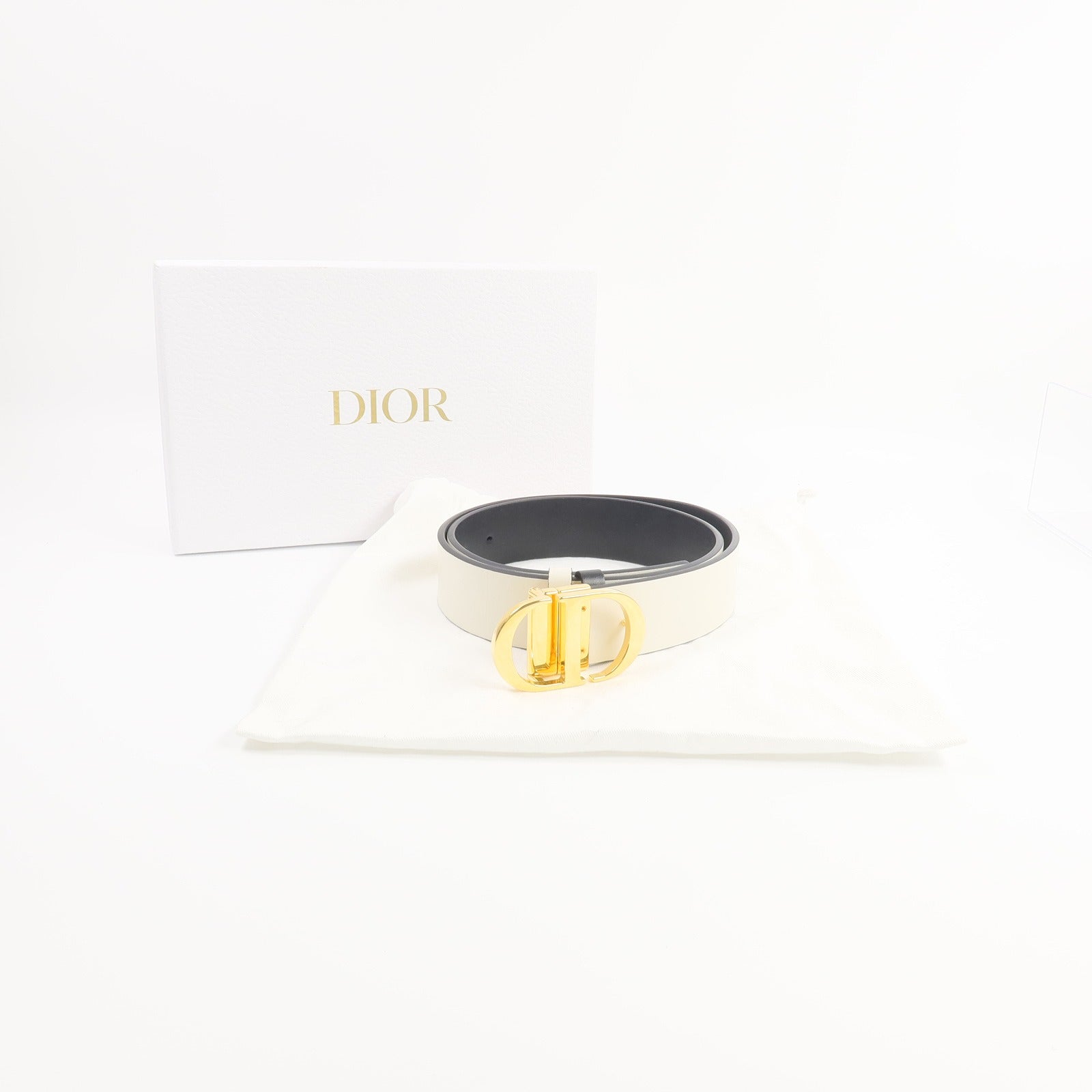 Dior 牛皮皮革30 Montaigne Reversible Belt皮帶