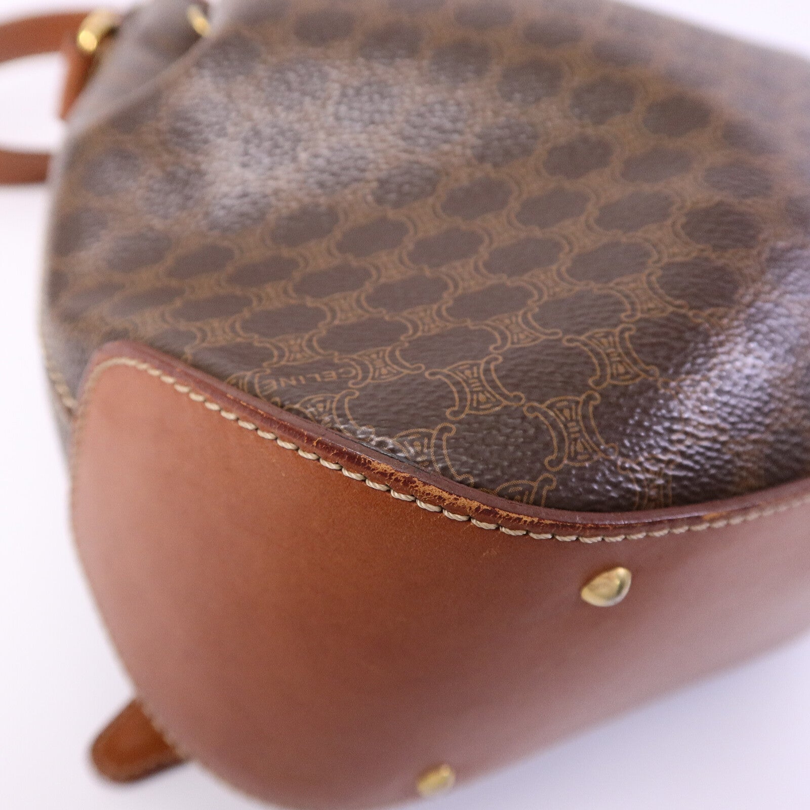 CELINE 塗層帆布Vintage Bucket Bag肩背袋