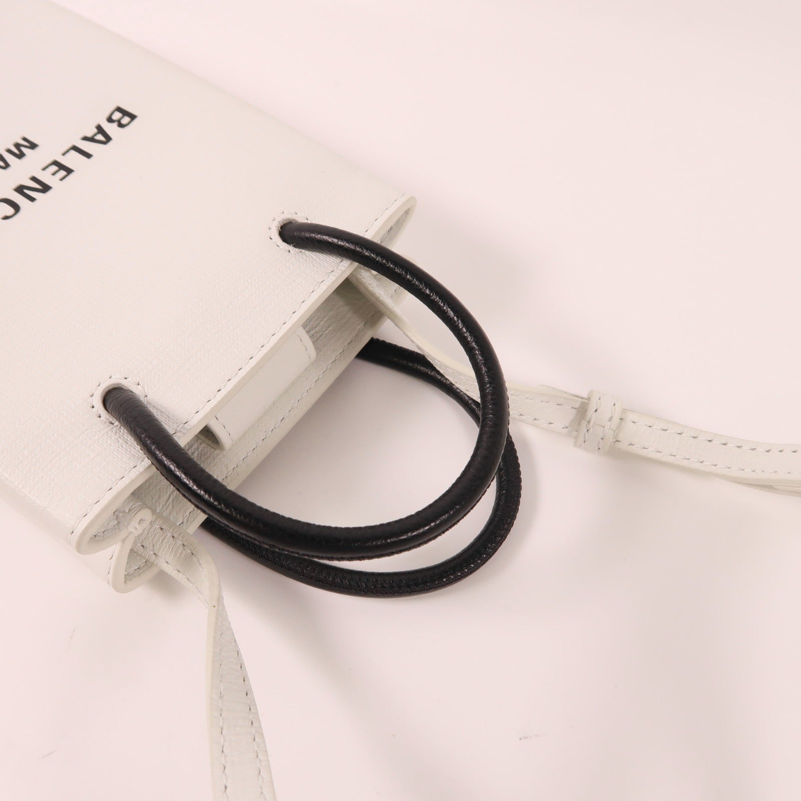 BALENCIAGA 牛皮皮革2 Way Shoulder Bag銀扣手挽肩背兩用袋
