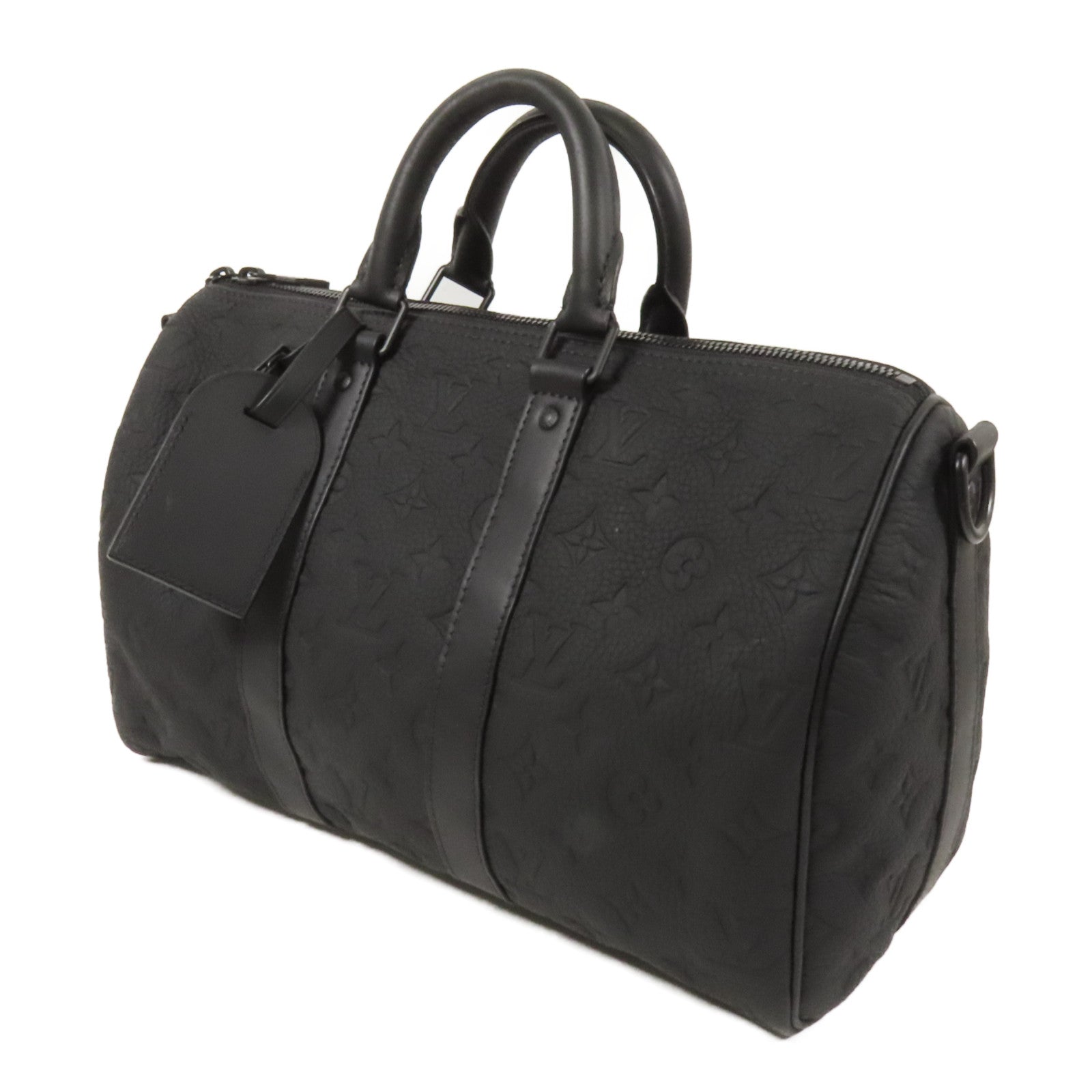 LOUIS VUITTON Monogram Taurillon Keepall Bandouliere35手挽肩背兩用袋