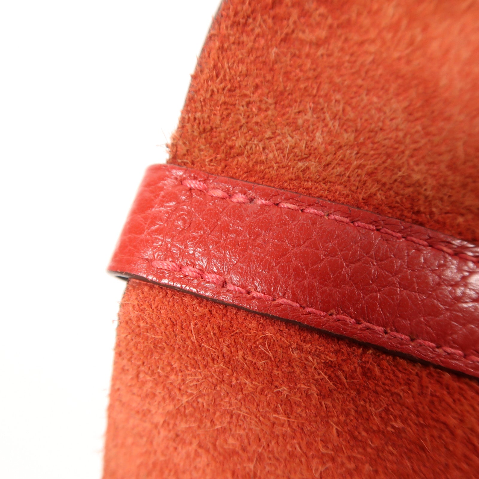 HERMES Clemence皮革Picotin MM銀扣手挽袋Red