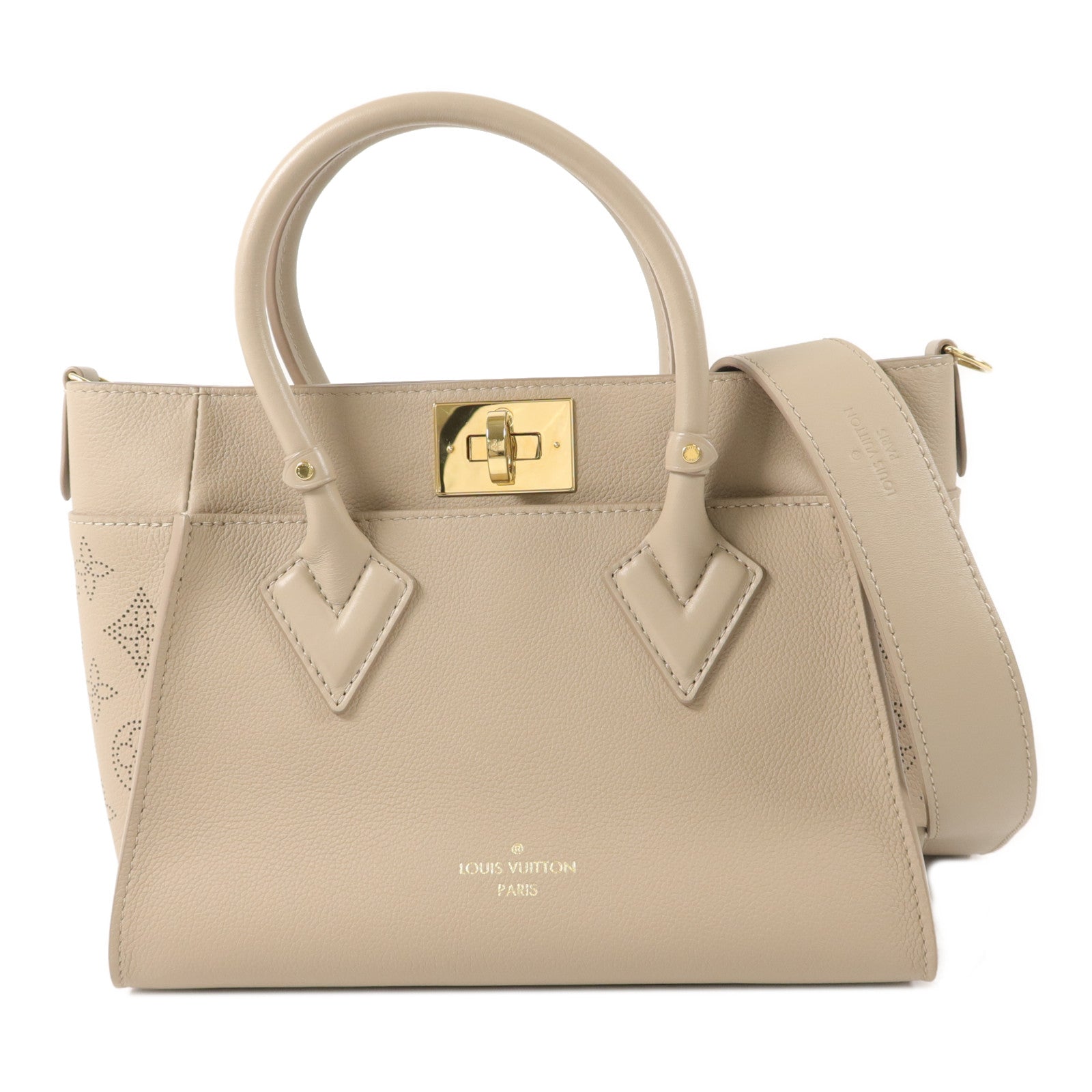 LOUIS VUITTON Monogram Mahina On My Side PM手挽肩背兩用袋