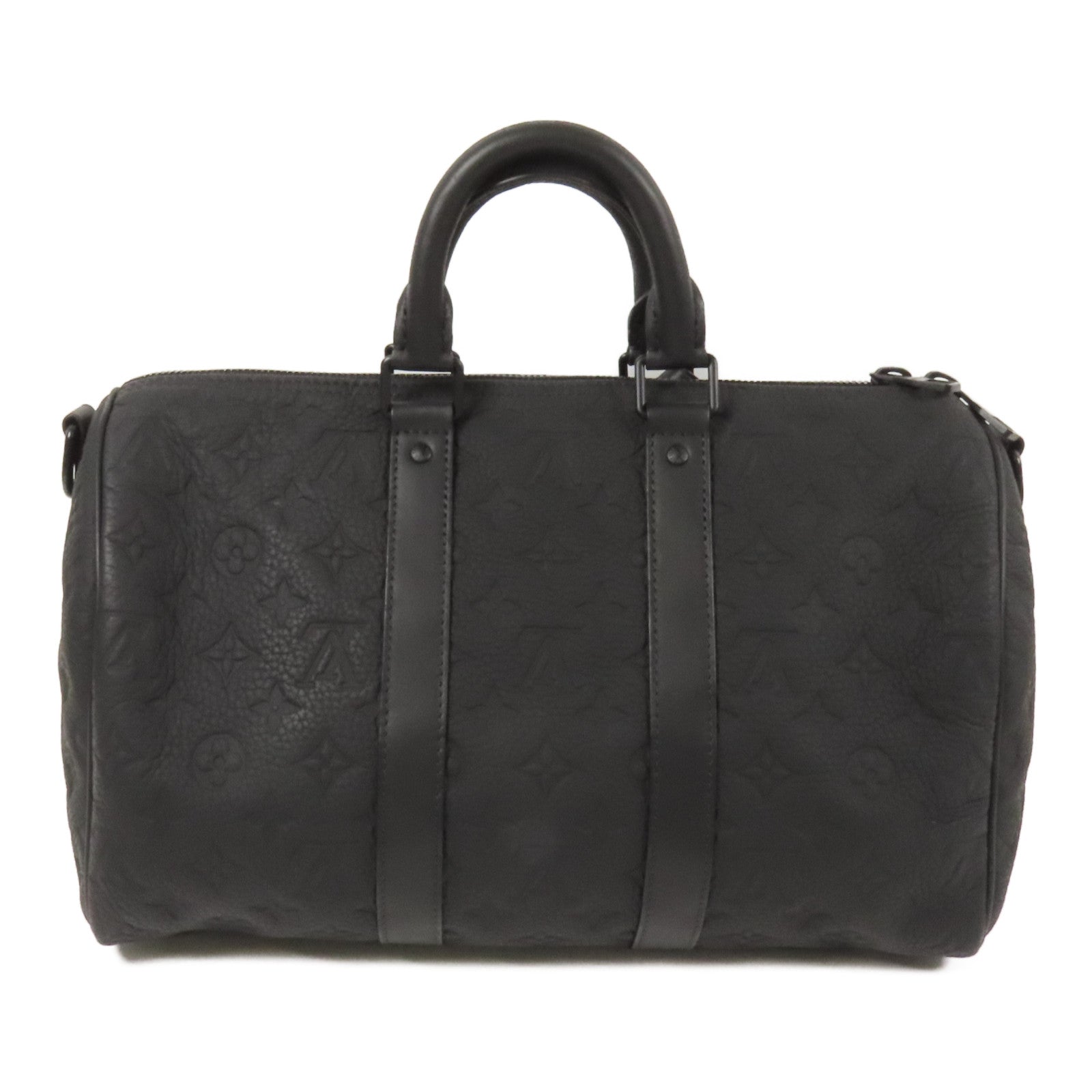 LOUIS VUITTON Monogram Taurillon Keepall Bandouliere35手挽肩背兩用袋
