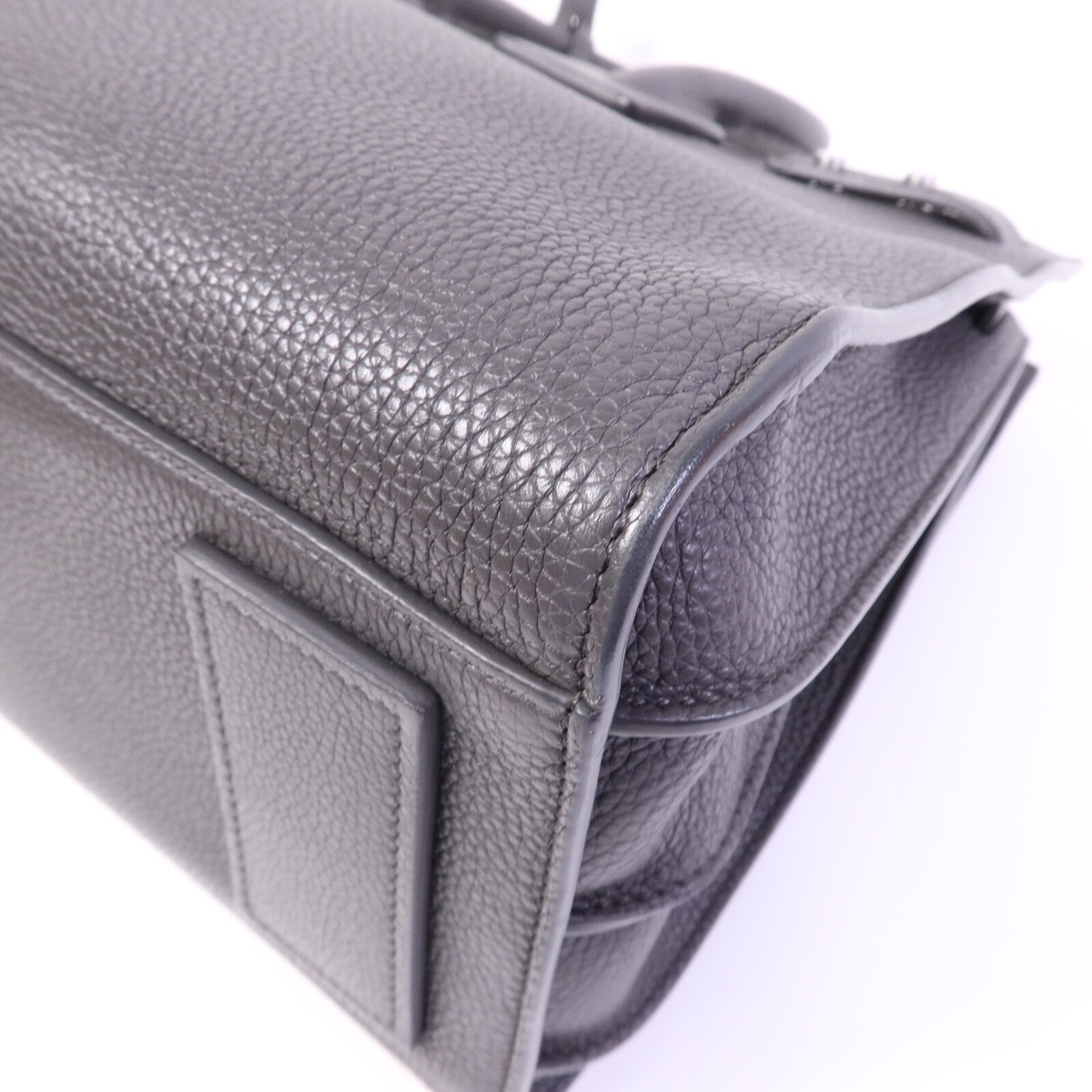 SAINT LAURENT 牛皮皮革Sac De Jour銀扣手挽肩背兩用袋