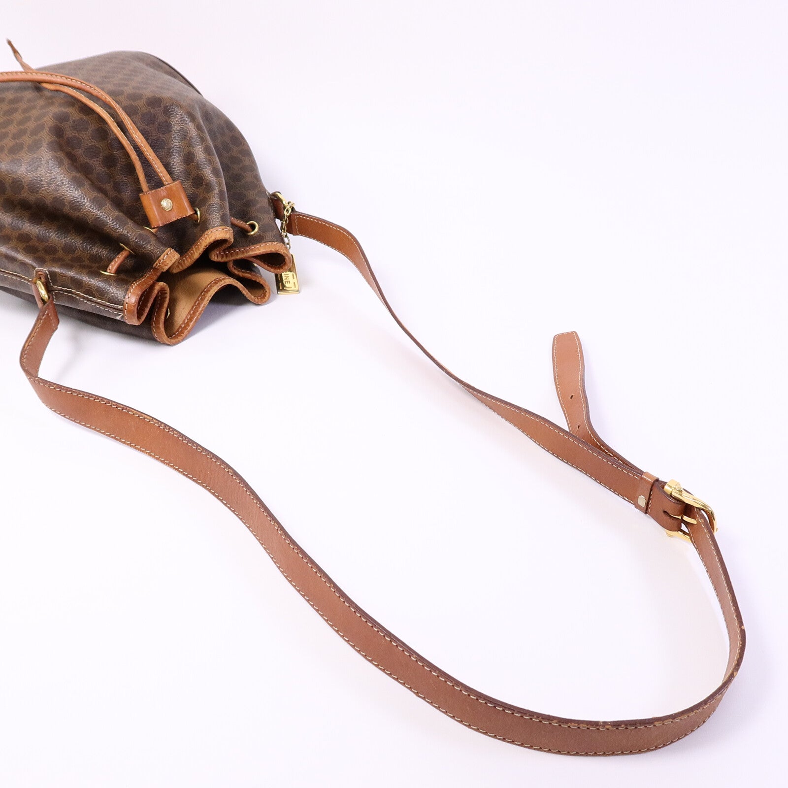 CELINE 塗層帆布Vintage Bucket Bag肩背袋