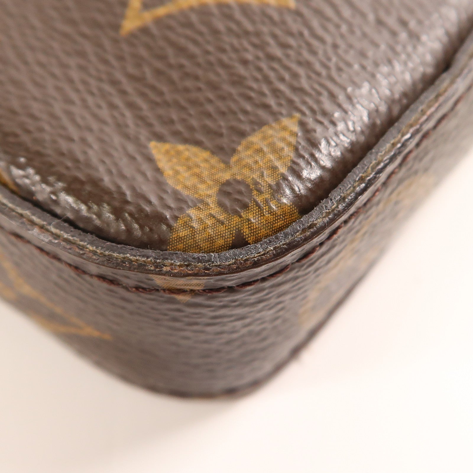 LOUIS VUITTON Monogram Pochette Felicie金扣鏈帶肩背袋棕色