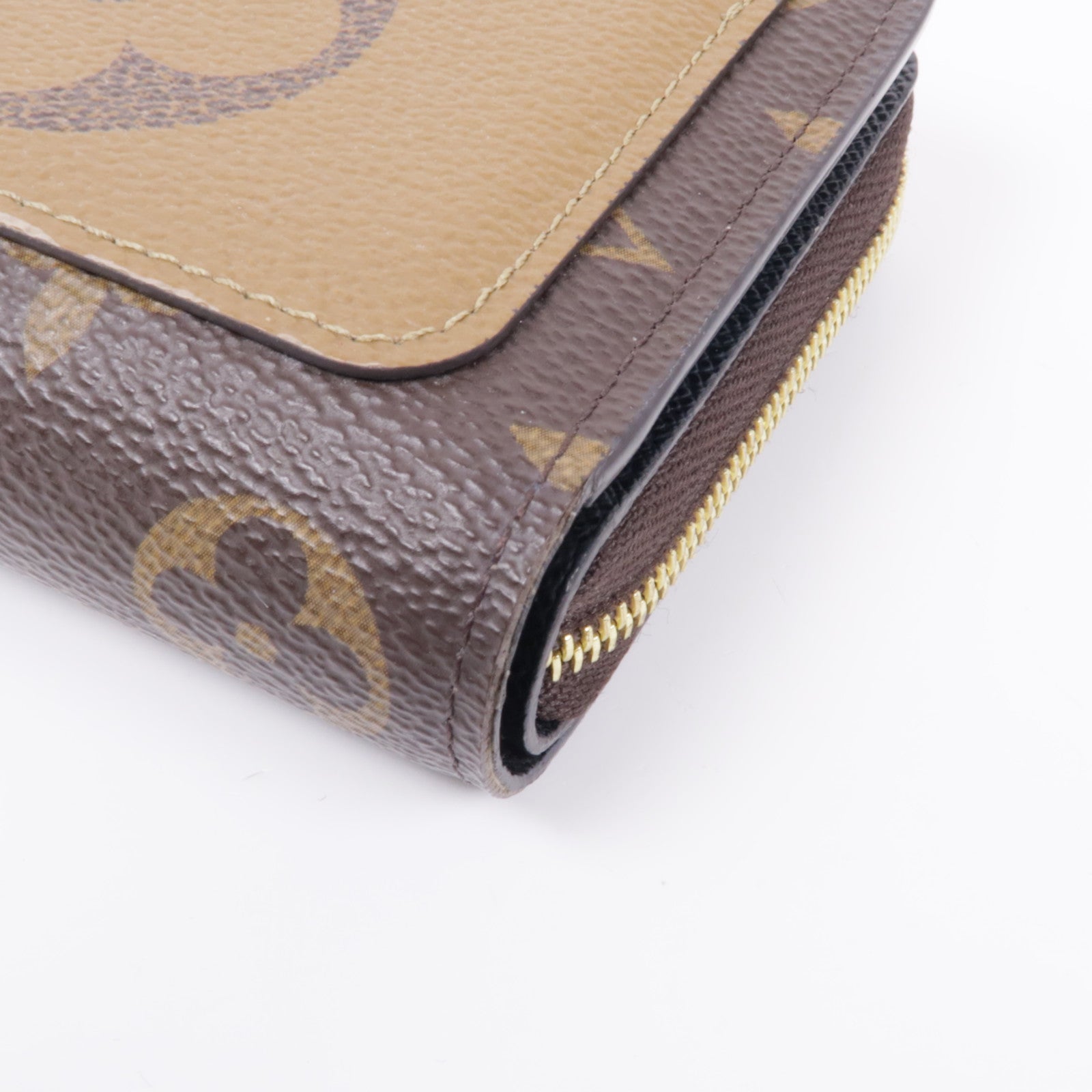 LOUIS VUITTON Monogram Giant Reverse Lou Wallet金扣錢包