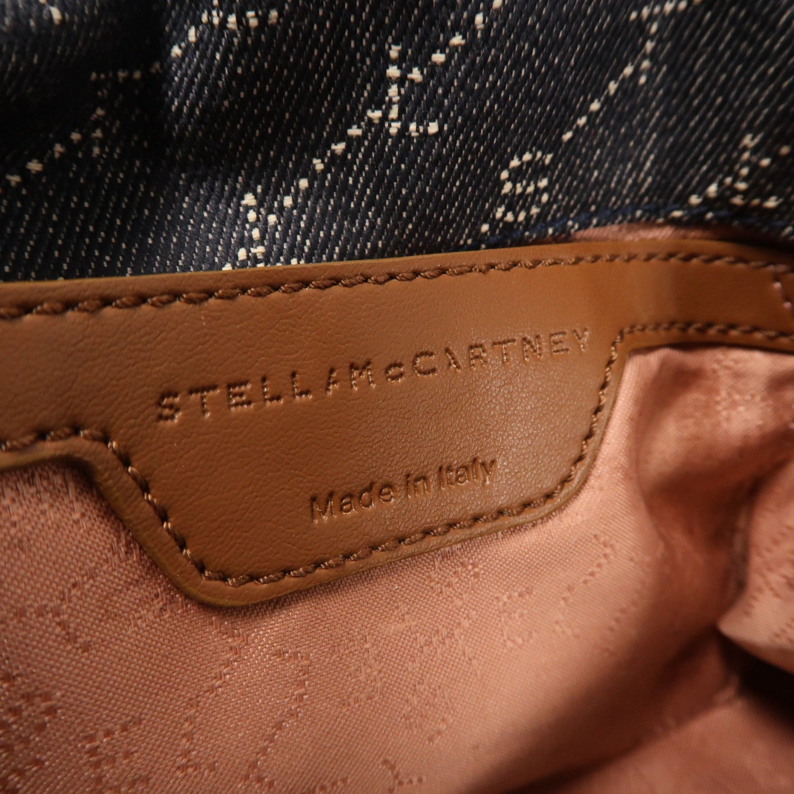 Stella McCartney 帆布2way Shoulder Bag銀扣手挽肩背兩用袋藍色