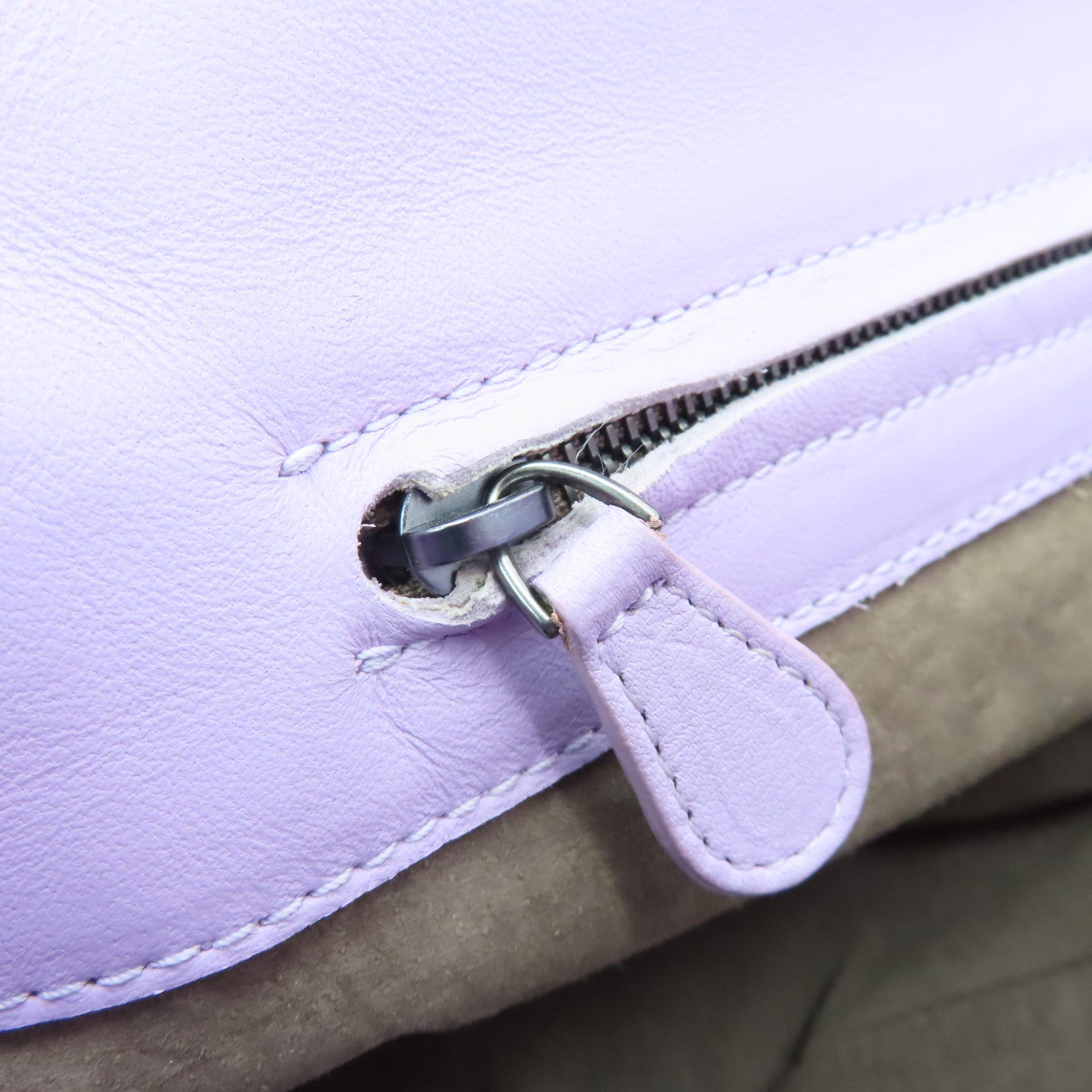 BOTTEGA VENETA Leather Chain Bag Black Buckle Shoulder Bag Purple
