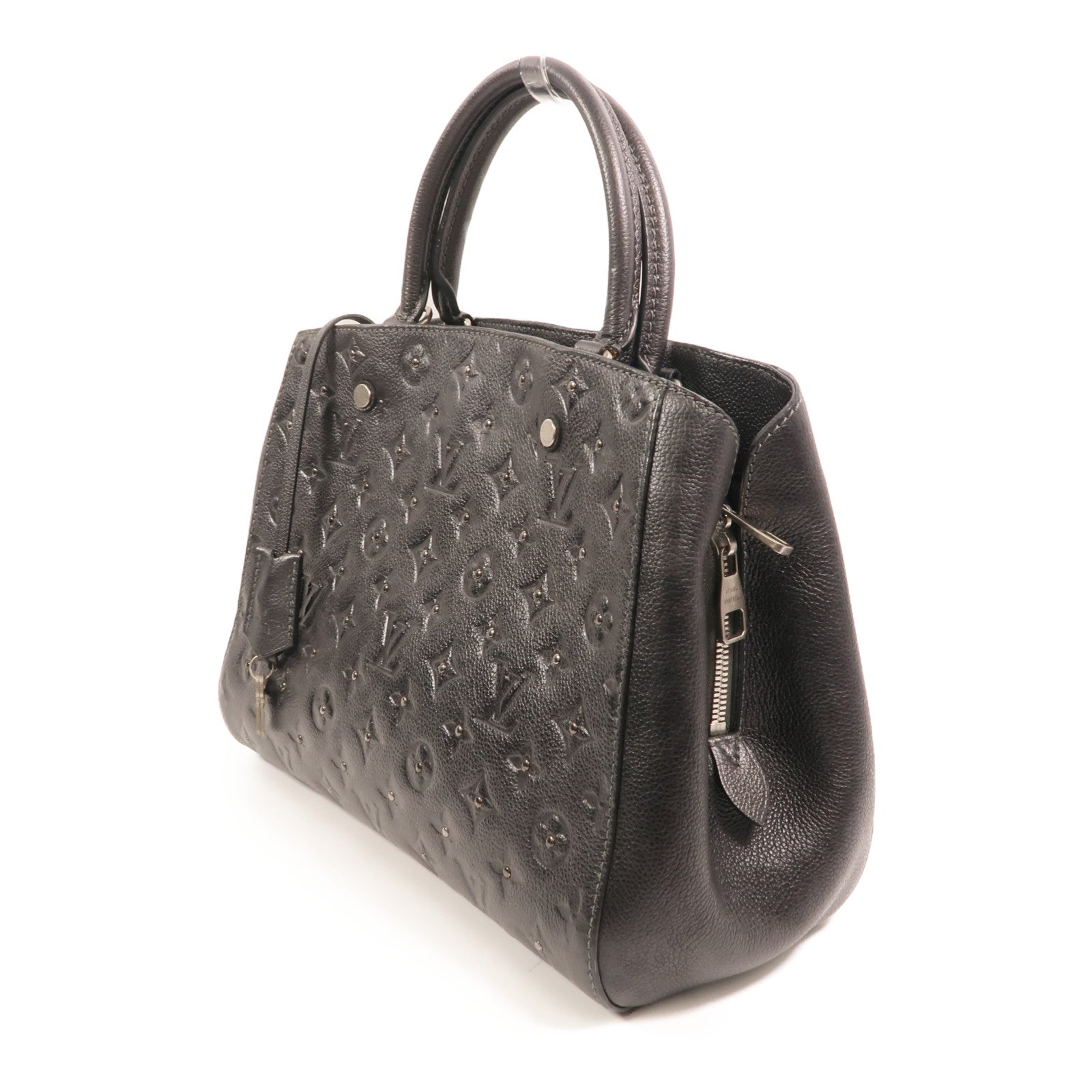 LOUIS VUITTON 【激減優惠】Monogram Empreinte Montaigne BB銀扣手挽肩背兩用袋