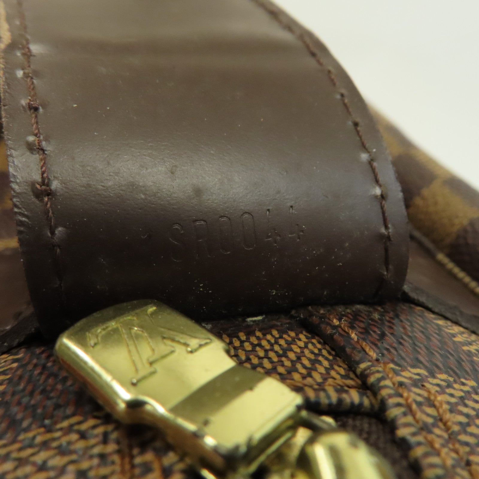 LOUIS VUITTON Damier Naviglio金扣肩背袋啡色