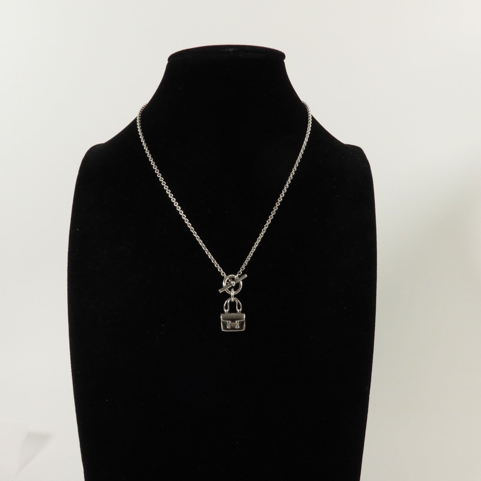HERMES 925純銀Amulettes Constance銀扣項鏈
