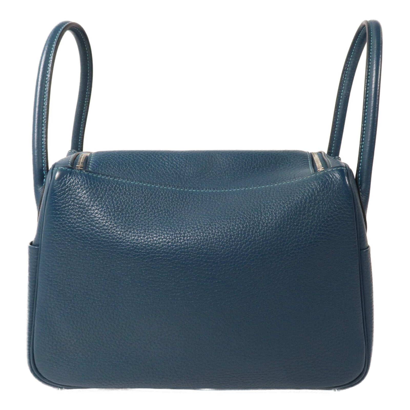 HERMES Clemence皮革Lindy 26手挽肩背兩用袋Colvert/Turquoise