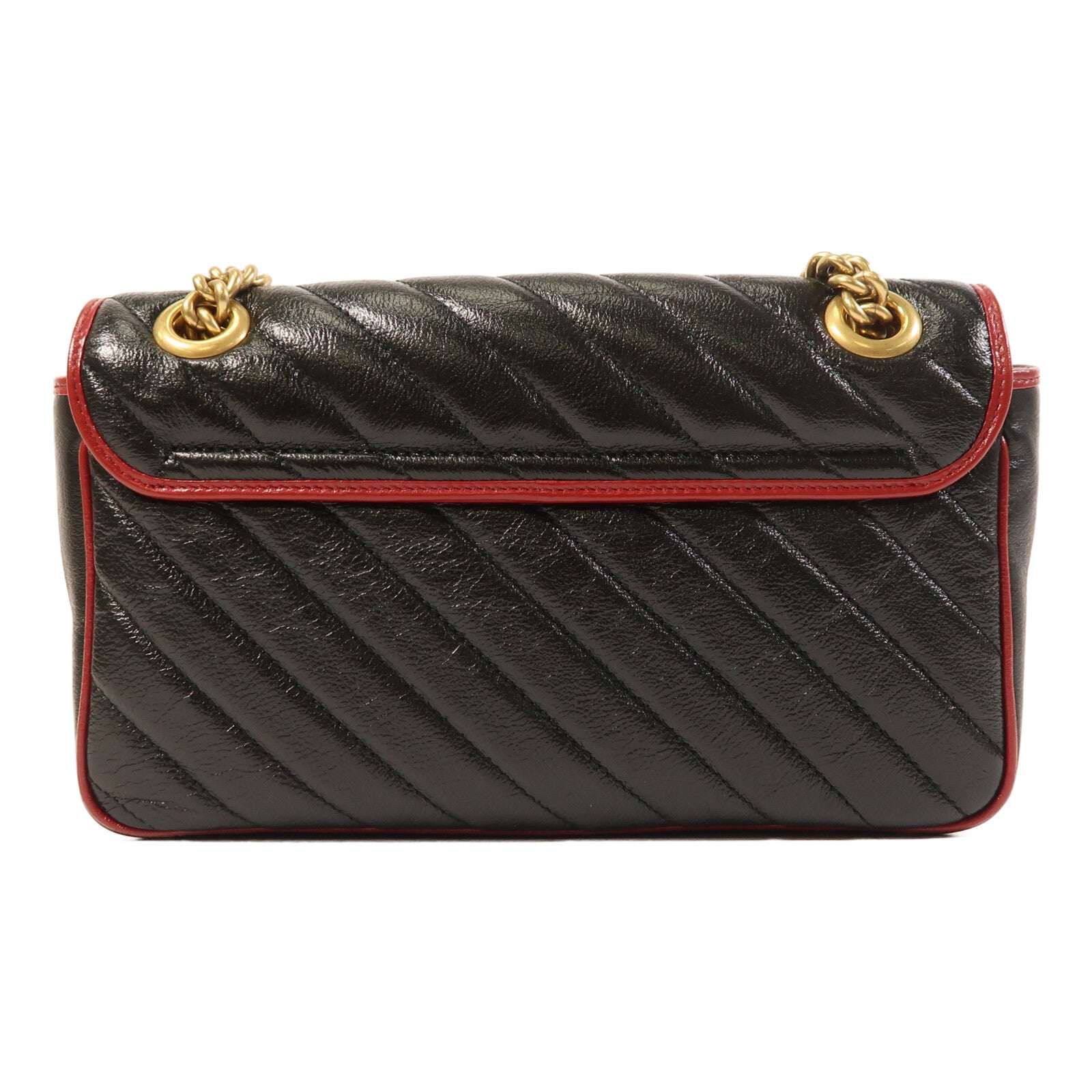 GUCCI 牛皮皮革GG Marmont金扣鏈帶肩背袋