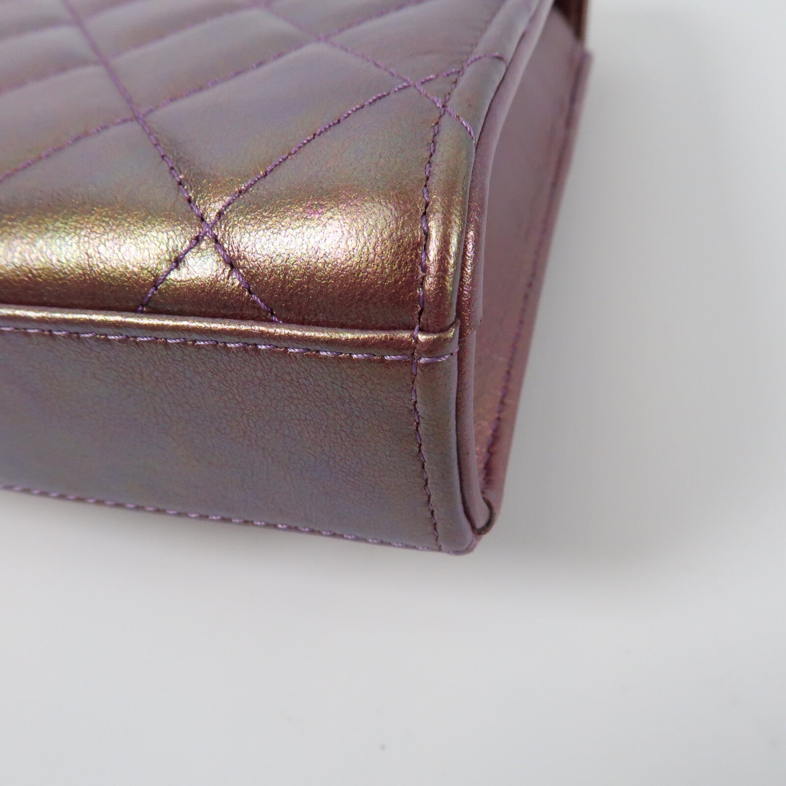 CHANEL 羊皮皮革Phone Case金扣鏈帶肩背袋