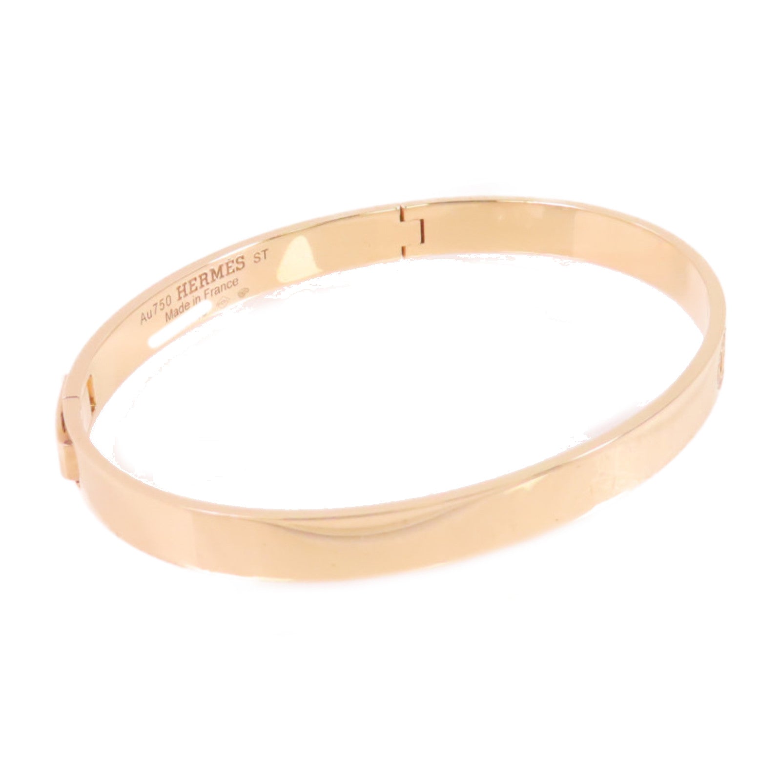 HERMES 18K玫瑰金H D'ANCRE Diamond Bracelet 0.07ct鑽石手鏈