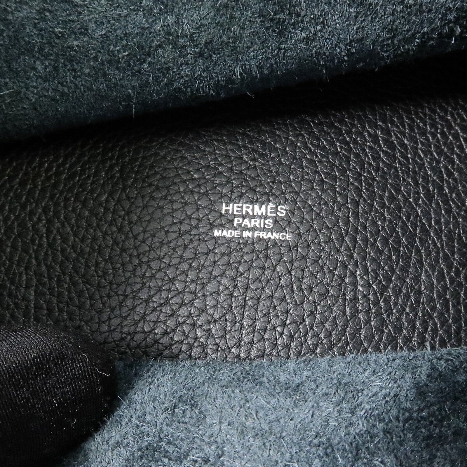 HERMES Clemence皮革 Picotin MM手挽袋Noir