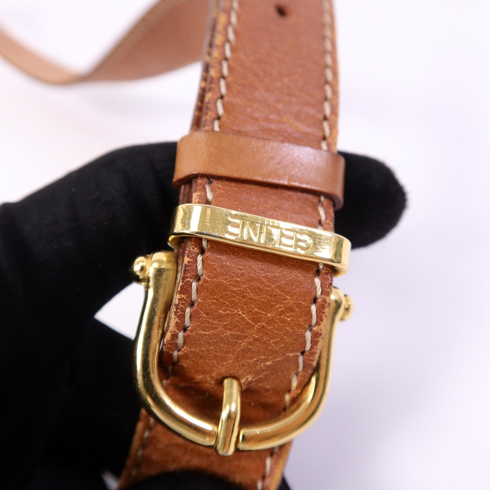 CELINE 塗層帆布Vintage Bucket Bag肩背袋