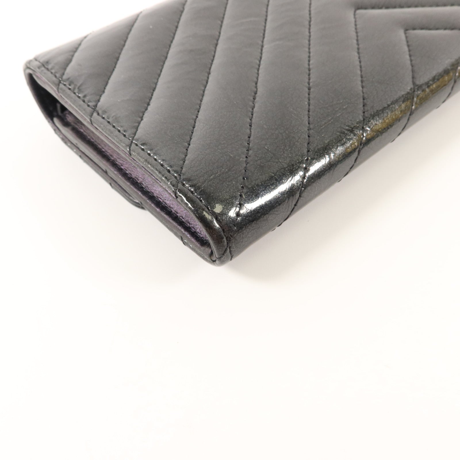 CHANEL 漆皮皮革Classic Flap Long Wallet長錢包