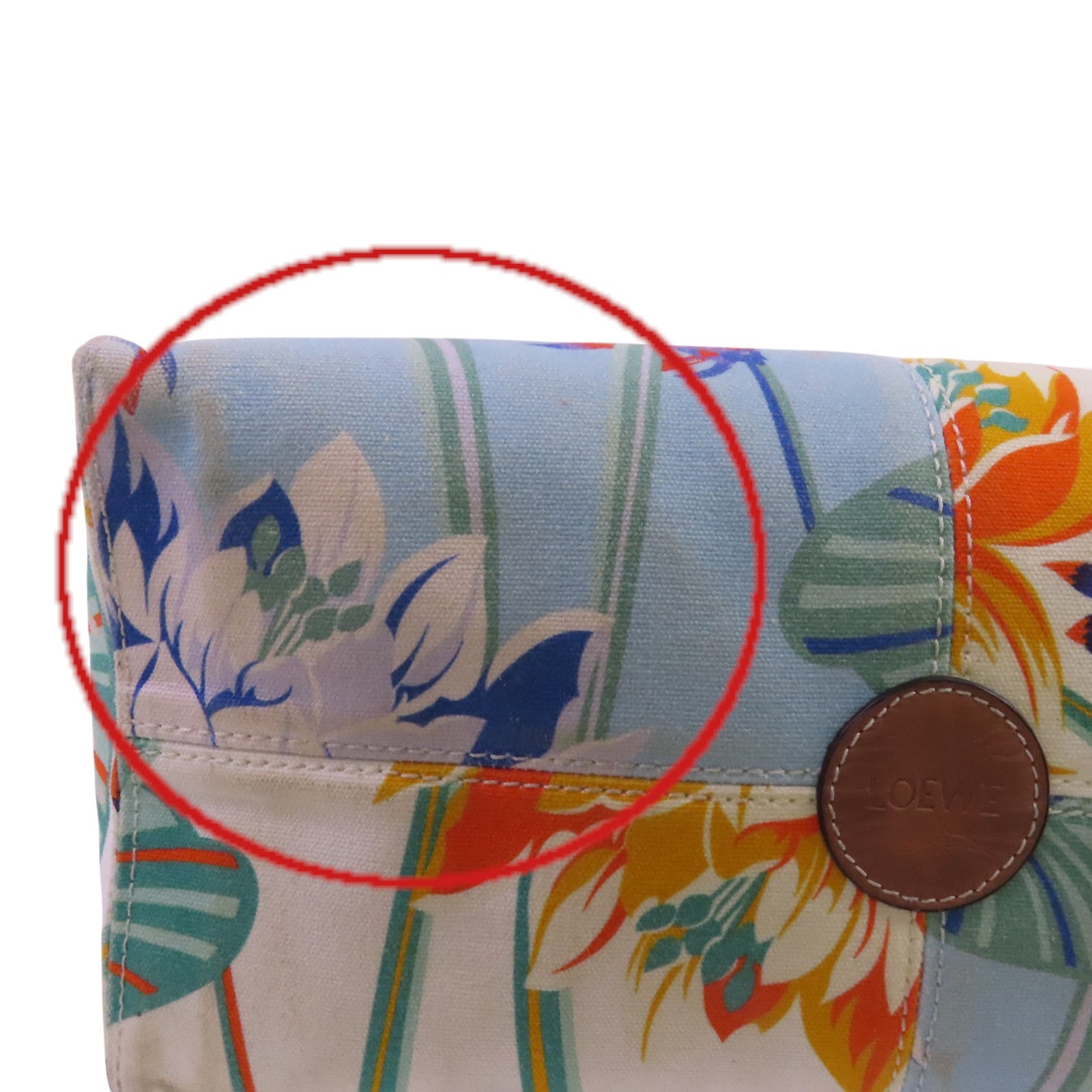 LOEWE 帆布Paulas Ibiza Mermaid Medium Cushion Tote肩背袋