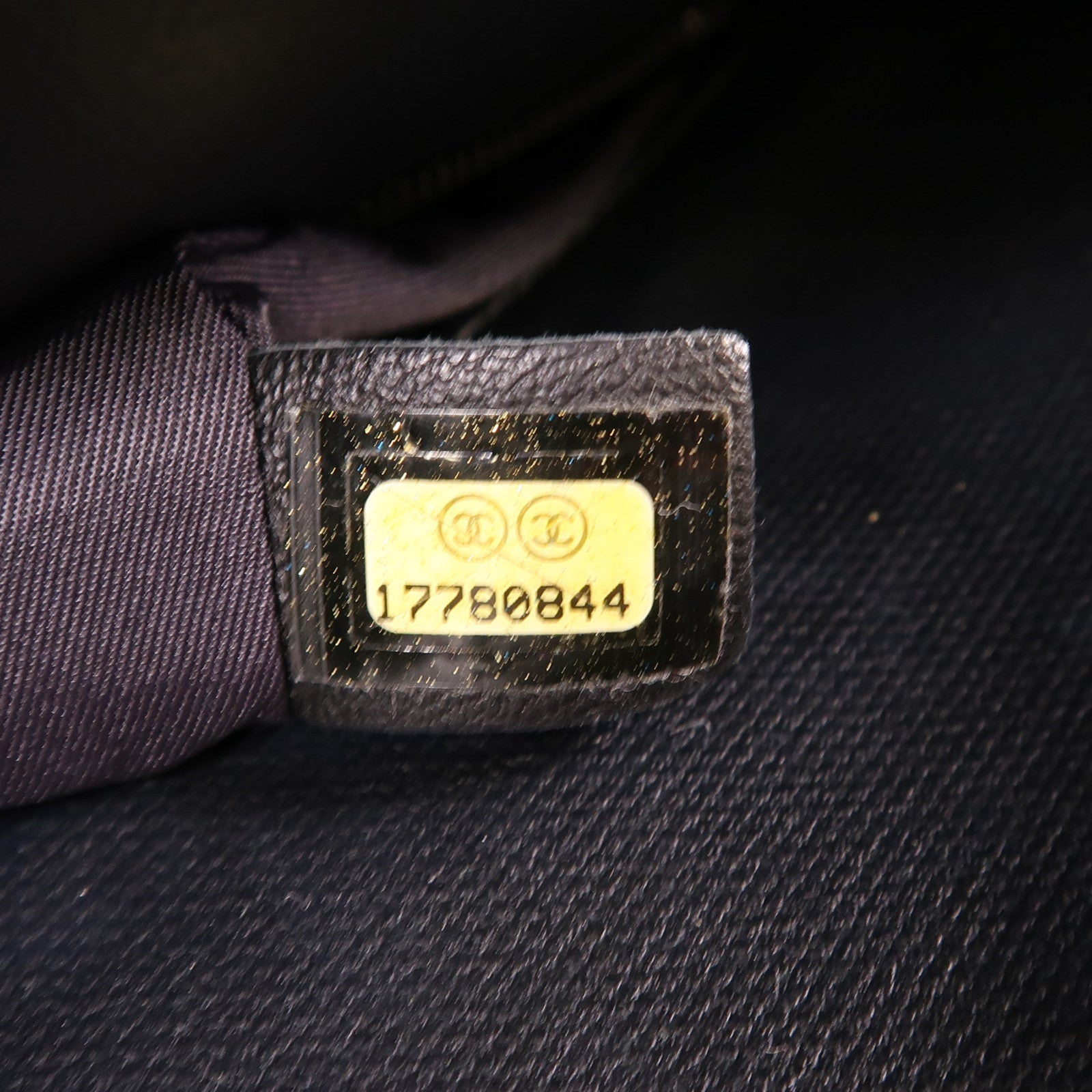 CHANEL 塗層帆布Biarritz MM銀扣手挽袋