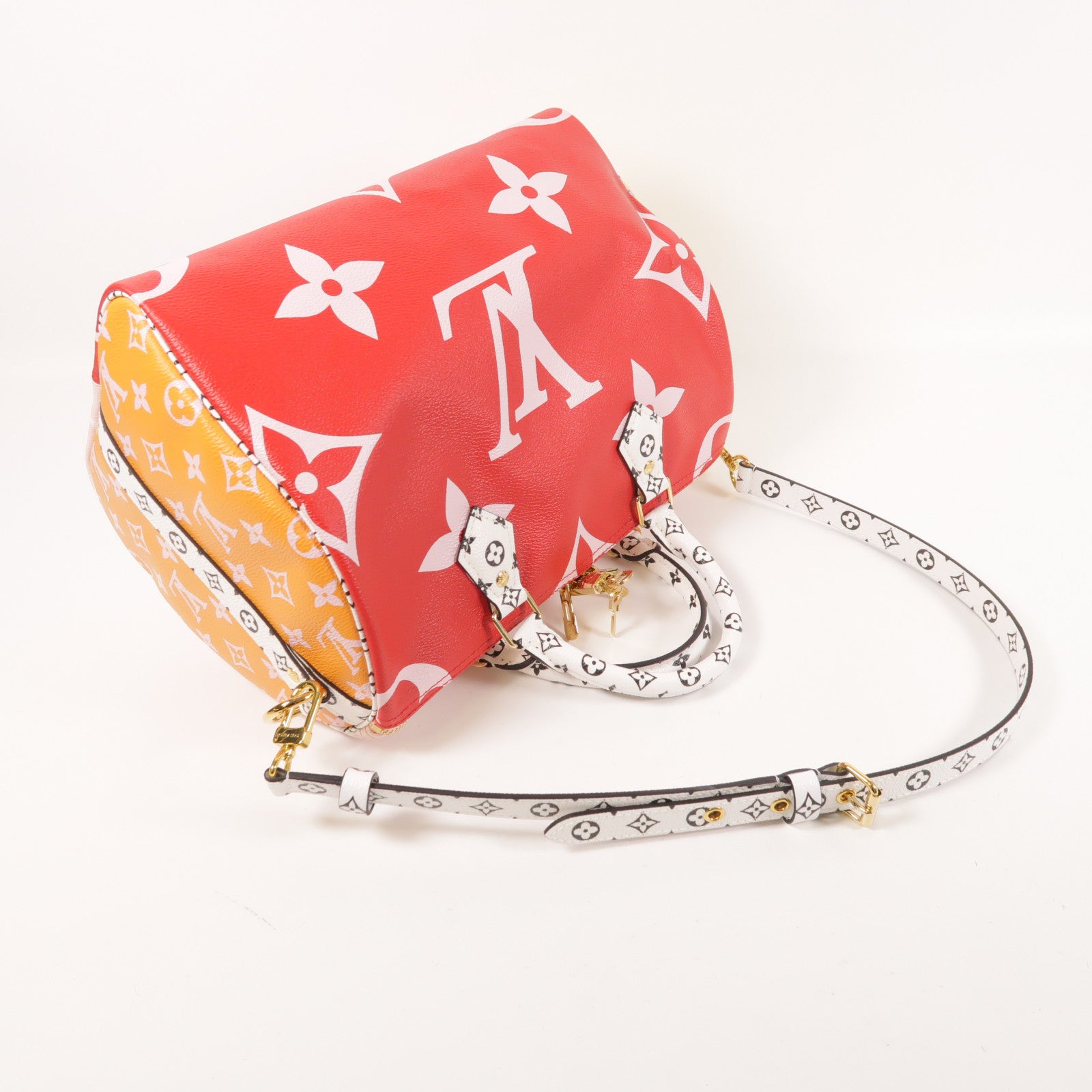 LOUIS VUITTON Monogram Giant Speedy Bandouliere 30金扣手挽肩背兩用袋