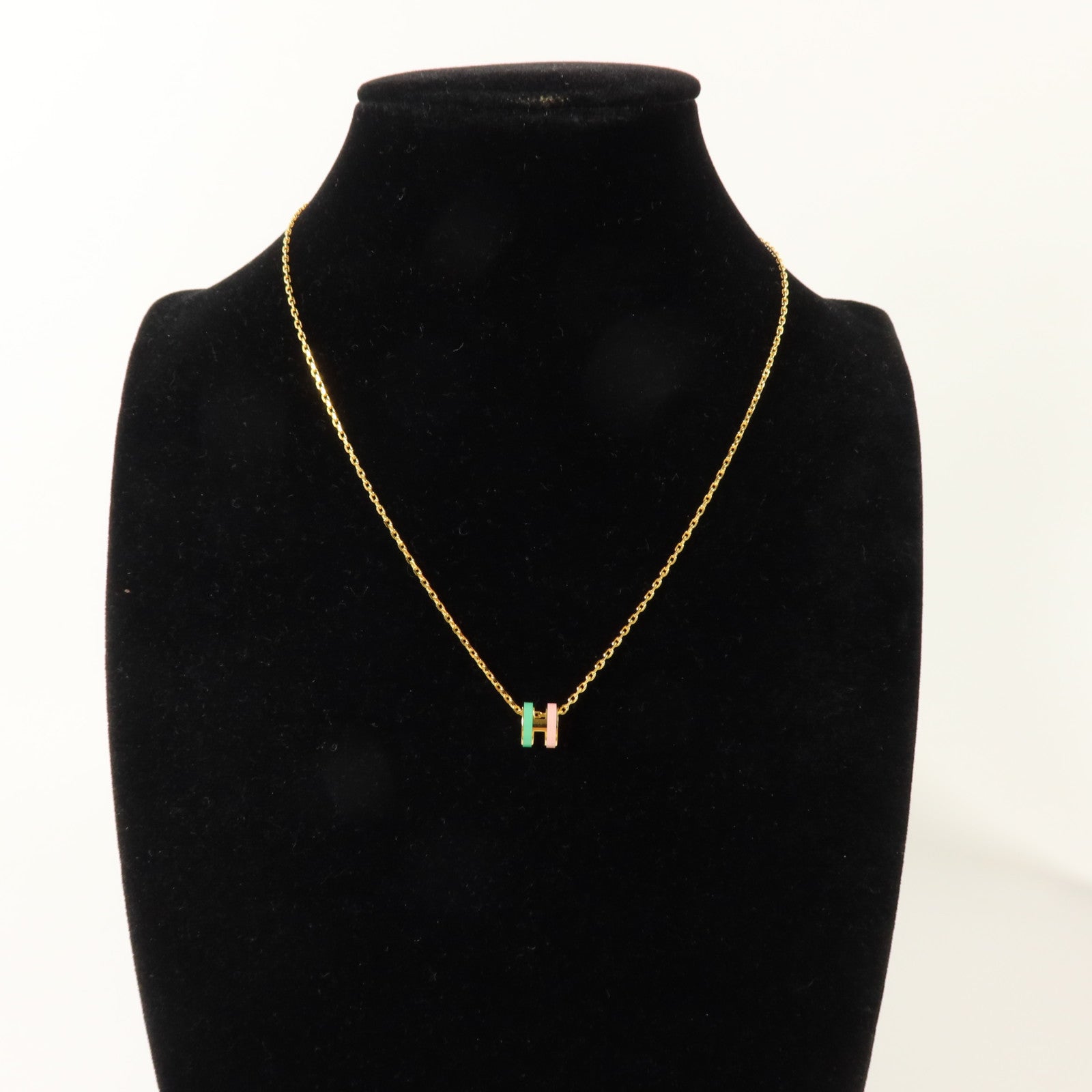 HERMES 金屬/琺瑯Mini Pop H Necklace項鏈