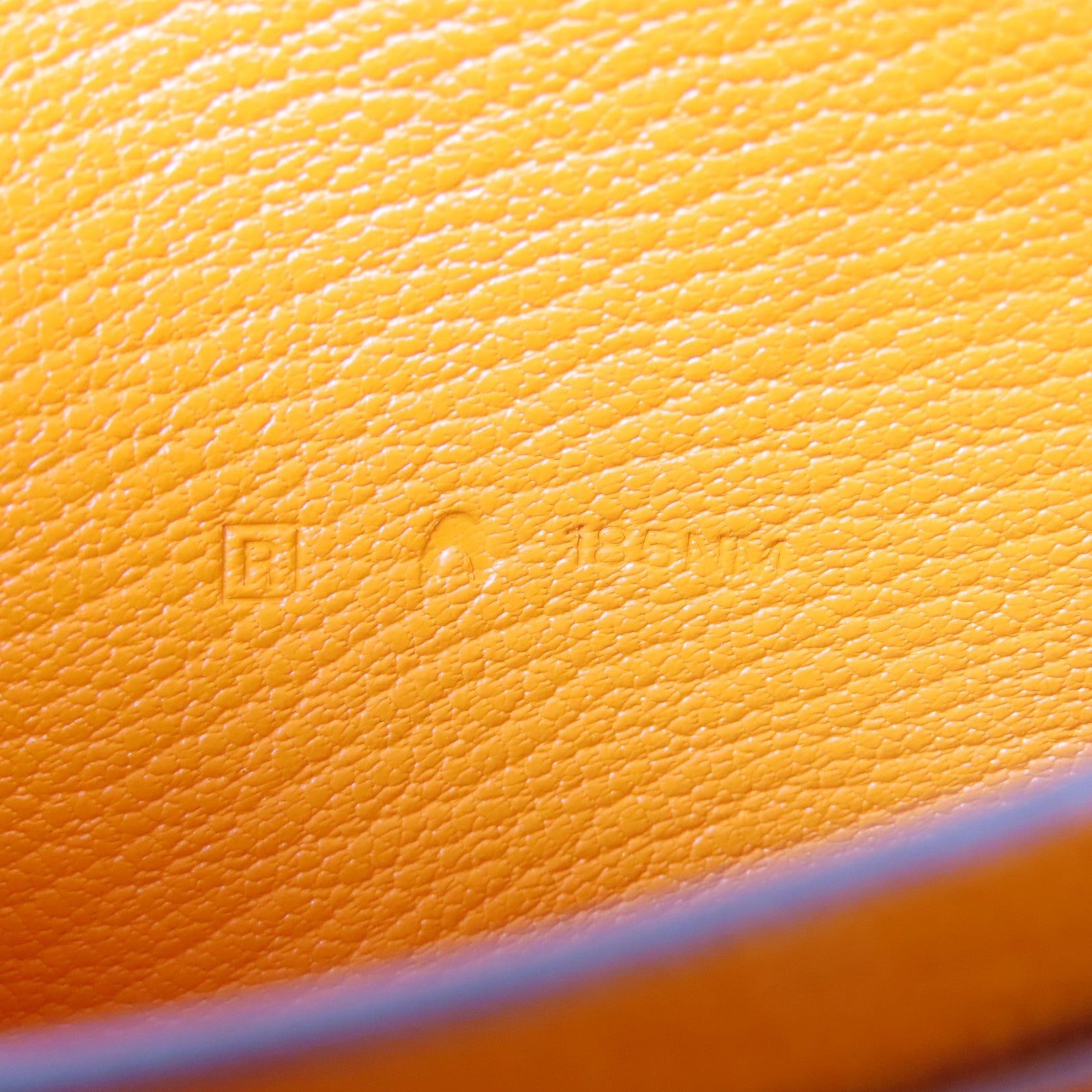 HERMES 【激減優惠】皮革Zipper Long Wallet銀扣長錢包橙色