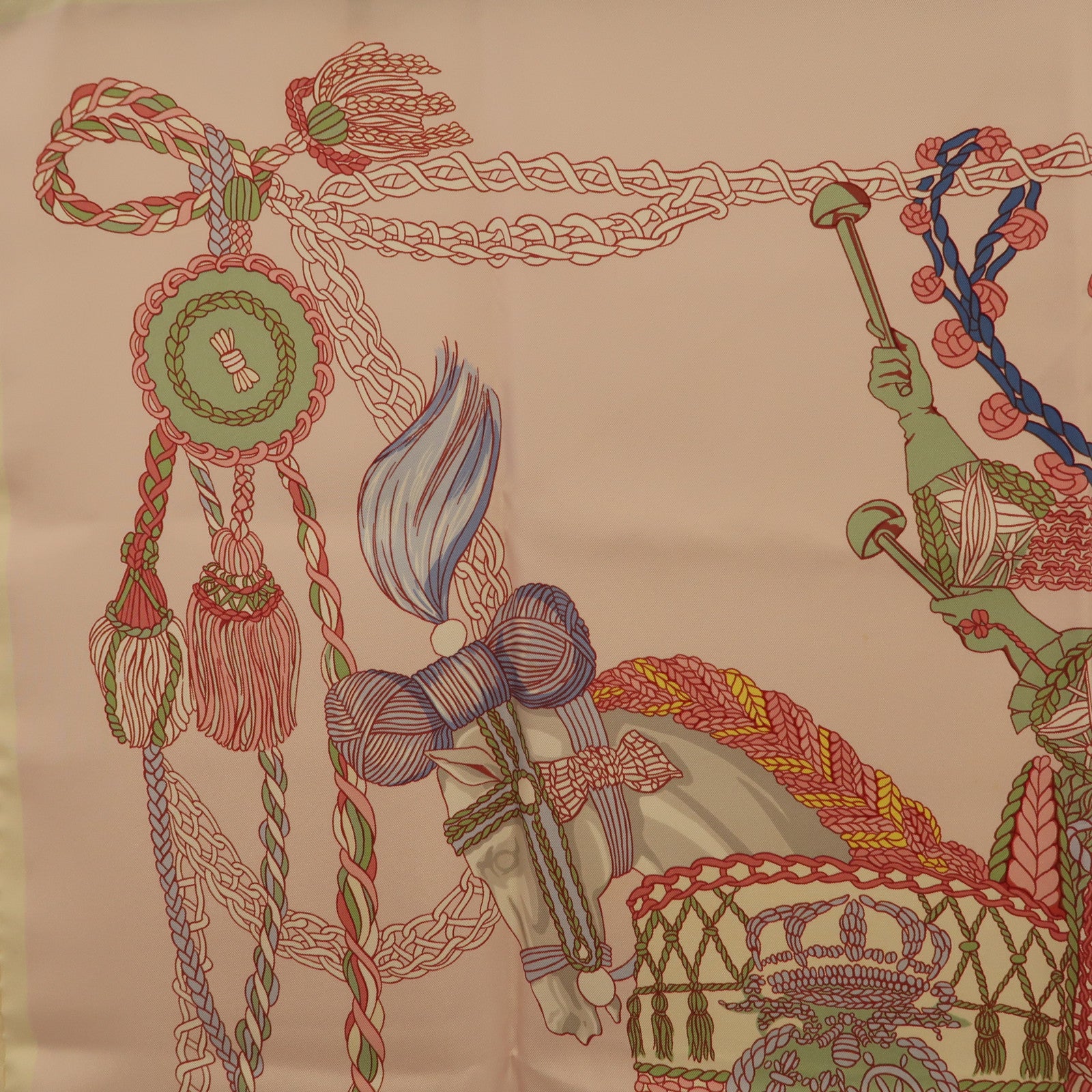 HERMES Scarf Scarves Silk Pink/Multicolor