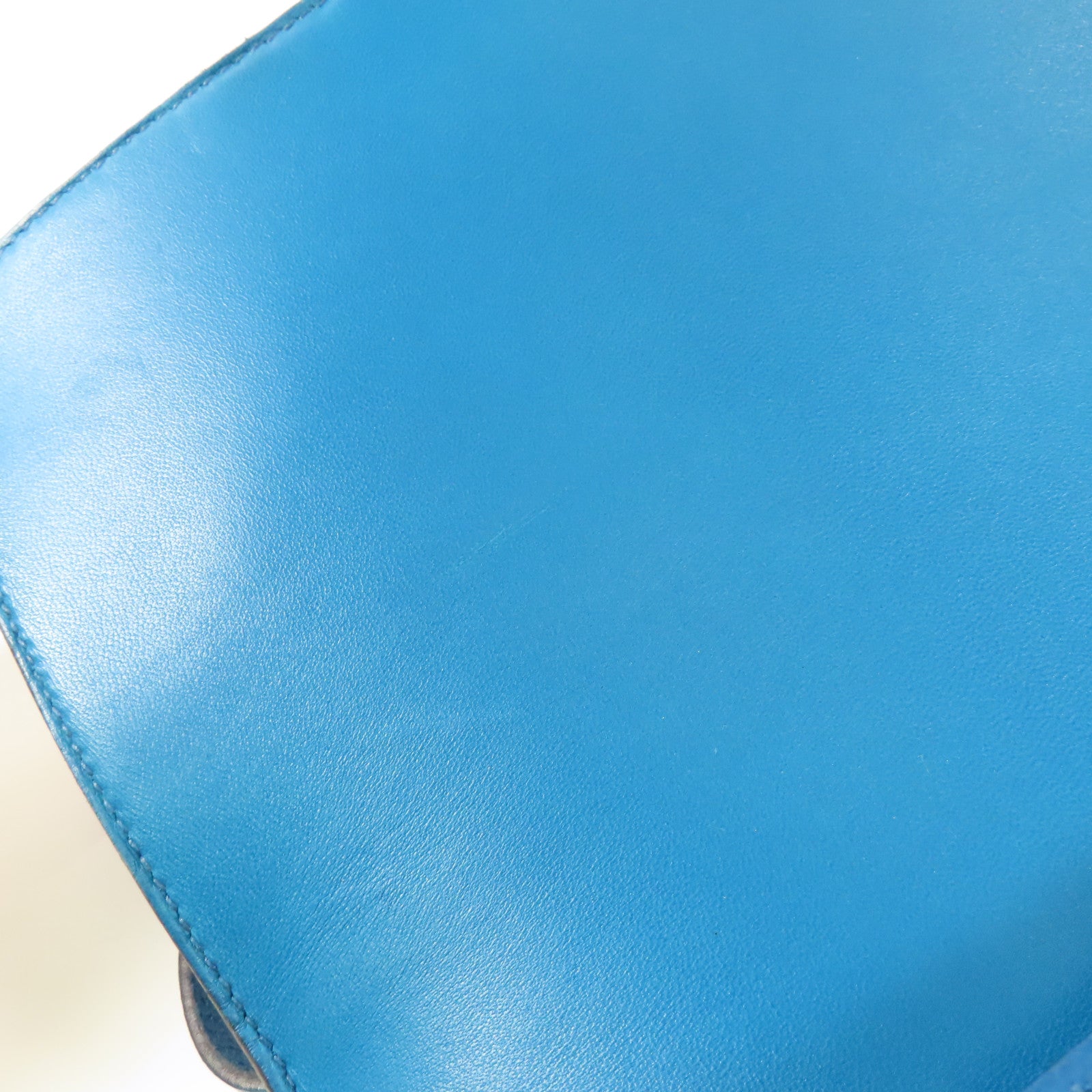 HERMES PHW Constance 24 Shoulder Bag Veau Epsom Leather Stamp R 1P Colvert Blue