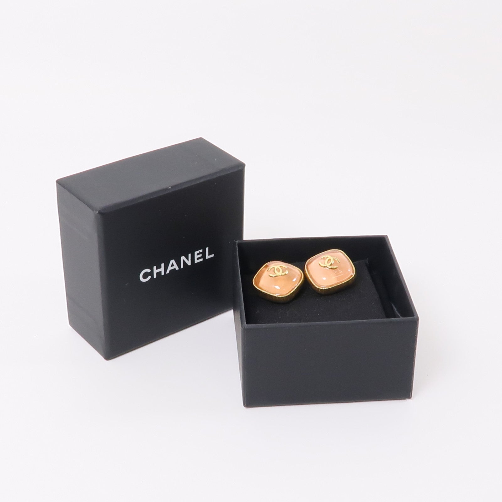 CHANEL PVC Earrings耳環粉紅色/金色