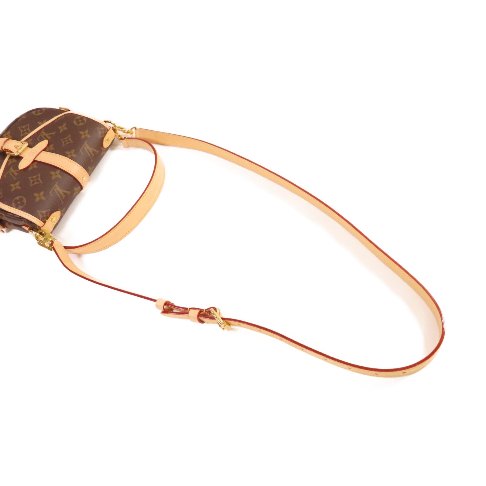 LOUIS VUITTON Monogram Saumur BB 2Way Shoulder Bag金扣手挽肩背兩用袋啡色
