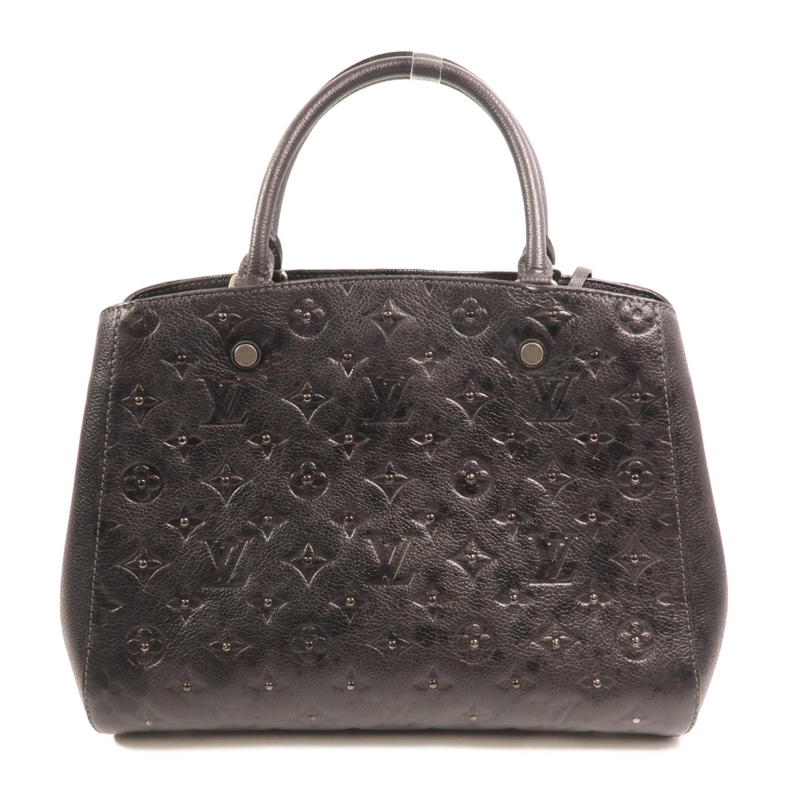 LOUIS VUITTON 【激減優惠】Monogram Empreinte Montaigne BB銀扣手挽肩背兩用袋