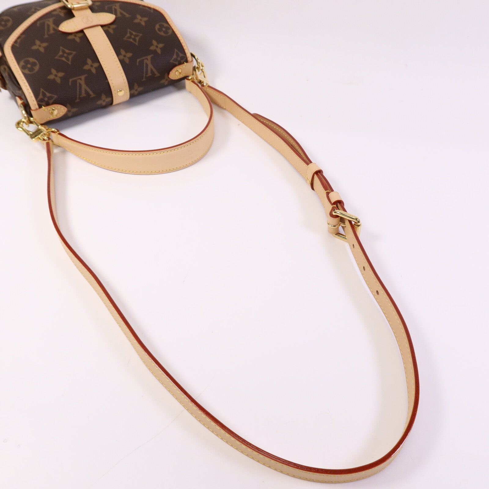 LOUIS VUITTON Monogram Saumur BB金扣手挽肩背兩用袋