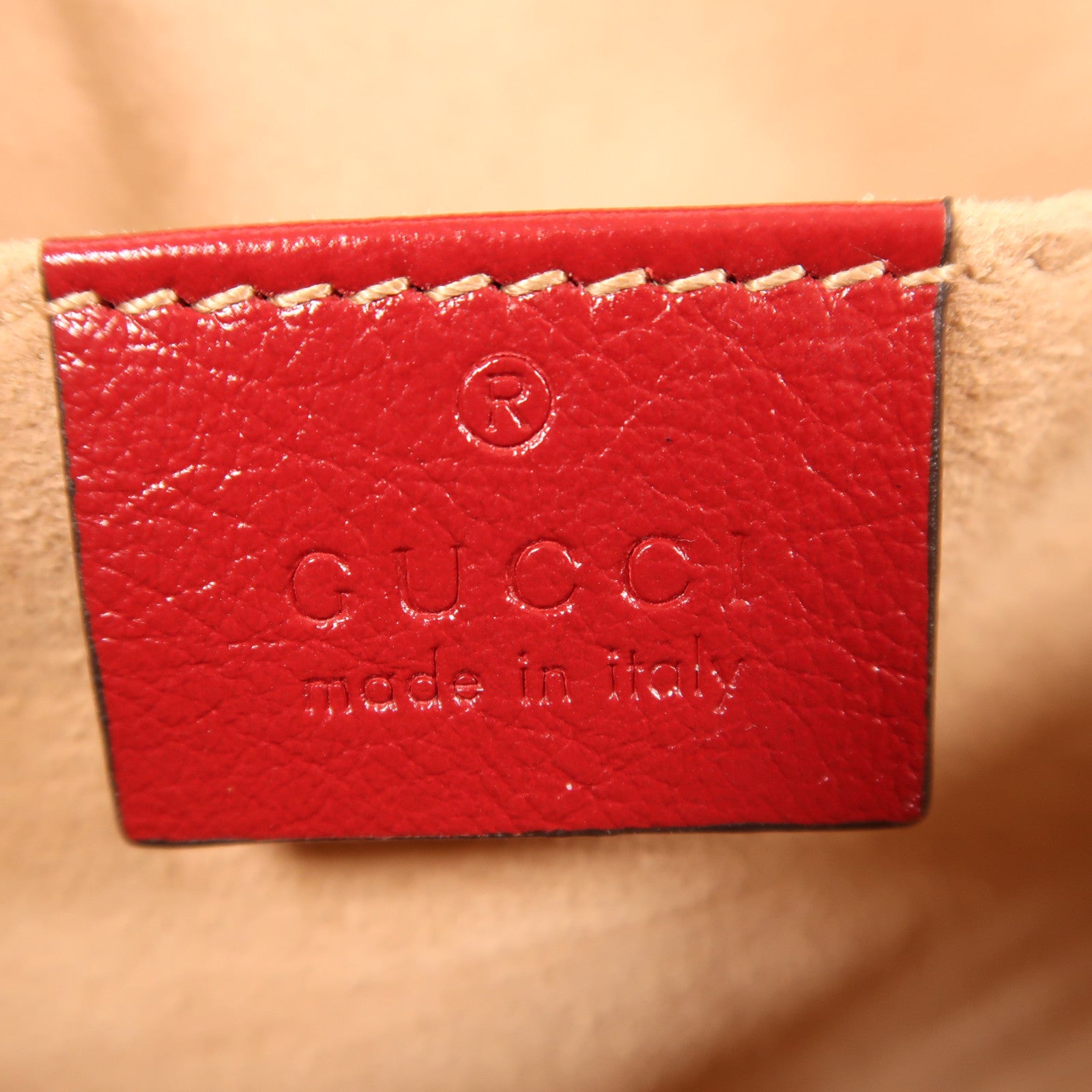 GUCCI 帆布/皮革GG Marmont金扣肩背袋
