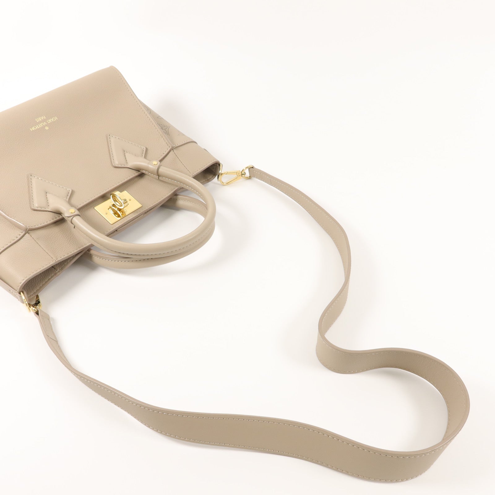 LOUIS VUITTON Monogram Mahina On My Side PM手挽肩背兩用袋