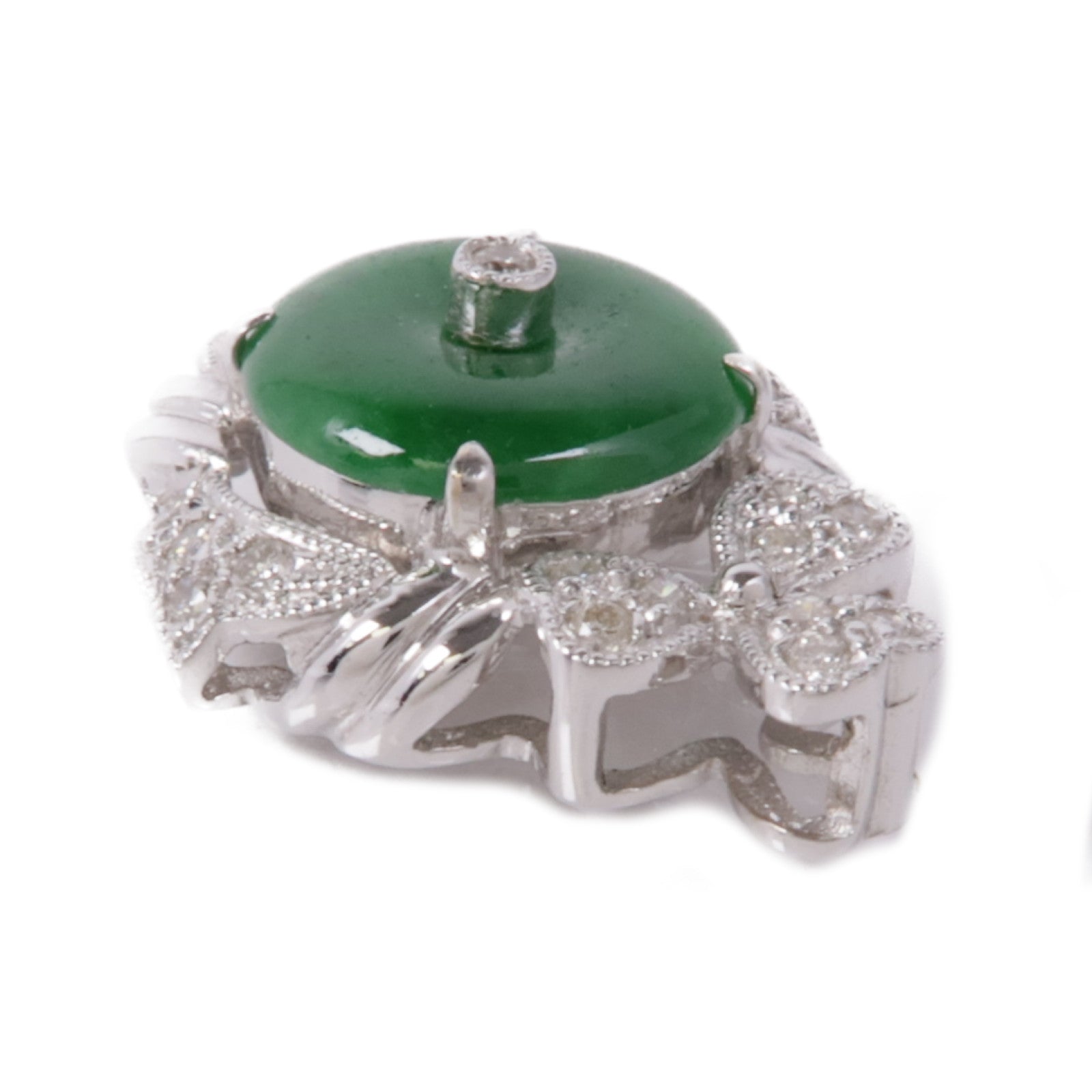 JEWELRY 18K白金Jade/Diamond Pendant Top翡翠/吊墜