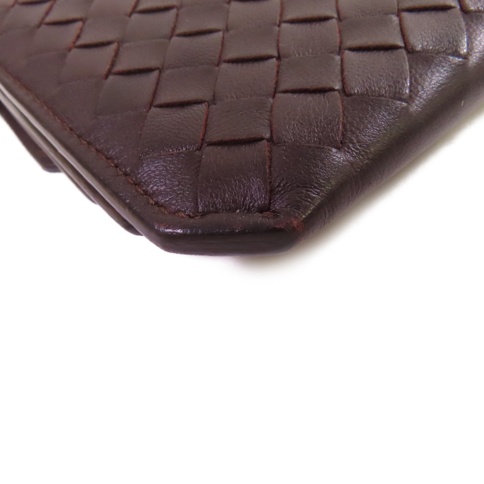 BOTTEGA VENETA 織紋皮革Long Wallet長錢包啡色
