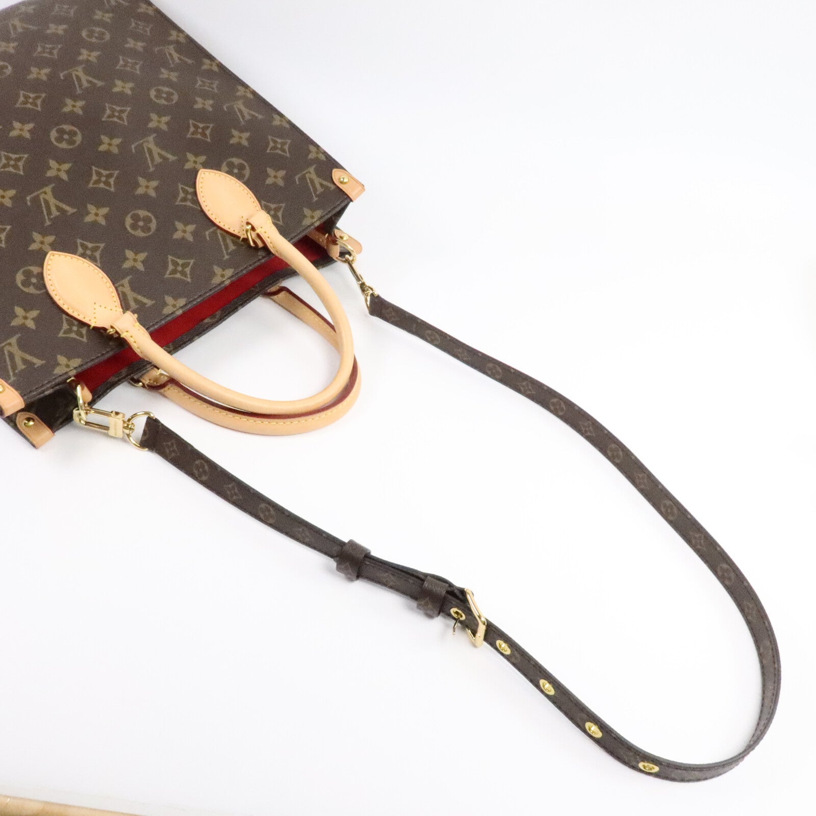 LOUIS VUITTON Monogram Sac Plat PM手挽肩背兩用袋